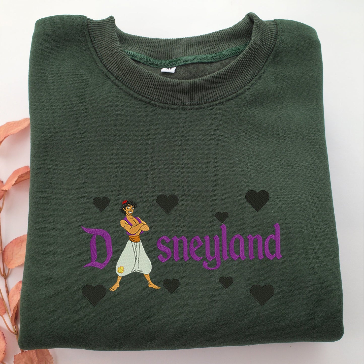 Aladdin Disneyland Embroidery, Disneyland Embroidered Sweatshirt, Movie Disney Inspired, Valentine's Day Gifts Idea For Him Her