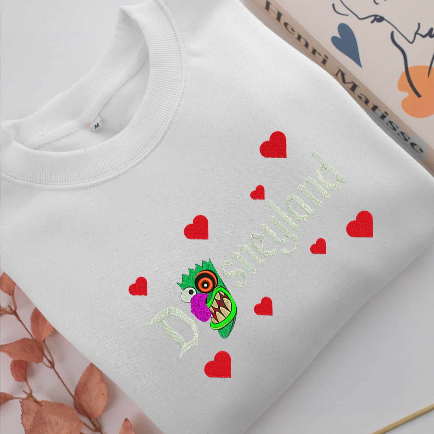 Boga Boga Boga Mask Disneyland Embroidery, Disneyland Embroidered Sweatshirt, Movie Disney Inspired, Valentine's Day Gifts Idea For Him Her