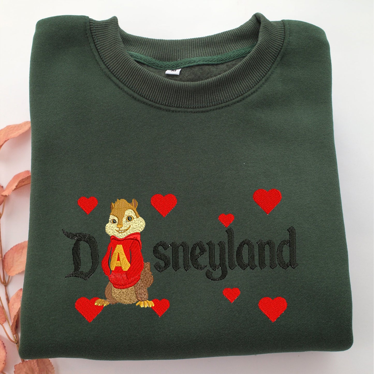 Alvin Seville Disneyland Embroidery, Disneyland Embroidered Sweatshirt, Movie Disney Inspired, Valentine's Day Gifts Idea For Him Her