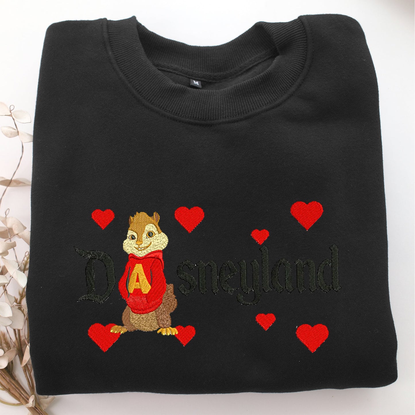 Alvin Seville Disneyland Embroidery, Disneyland Embroidered Sweatshirt, Movie Disney Inspired, Valentine's Day Gifts Idea For Him Her