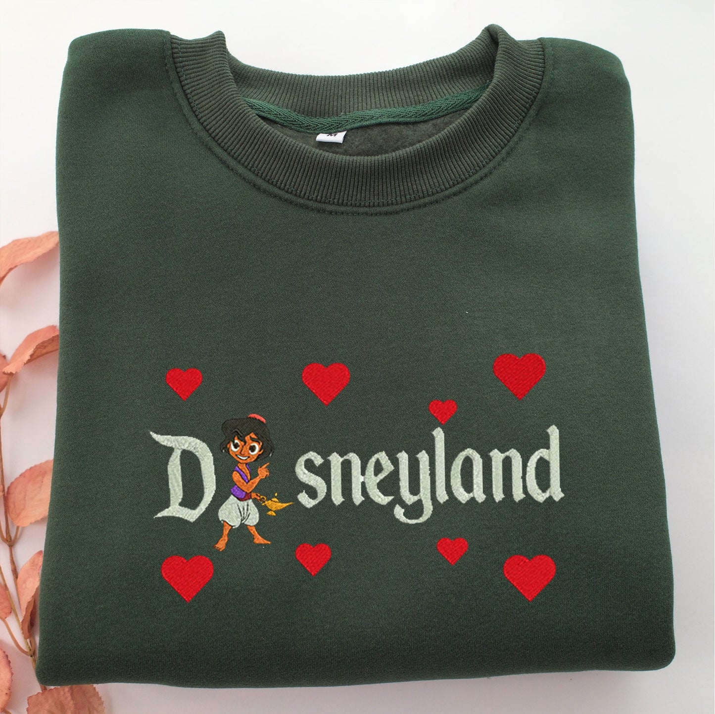 Chibi Aladdin Disneyland Embroidery, Disneyland Embroidered Sweatshirt, Movie Disney Inspired, Valentine's Day Gifts Idea For Him Her