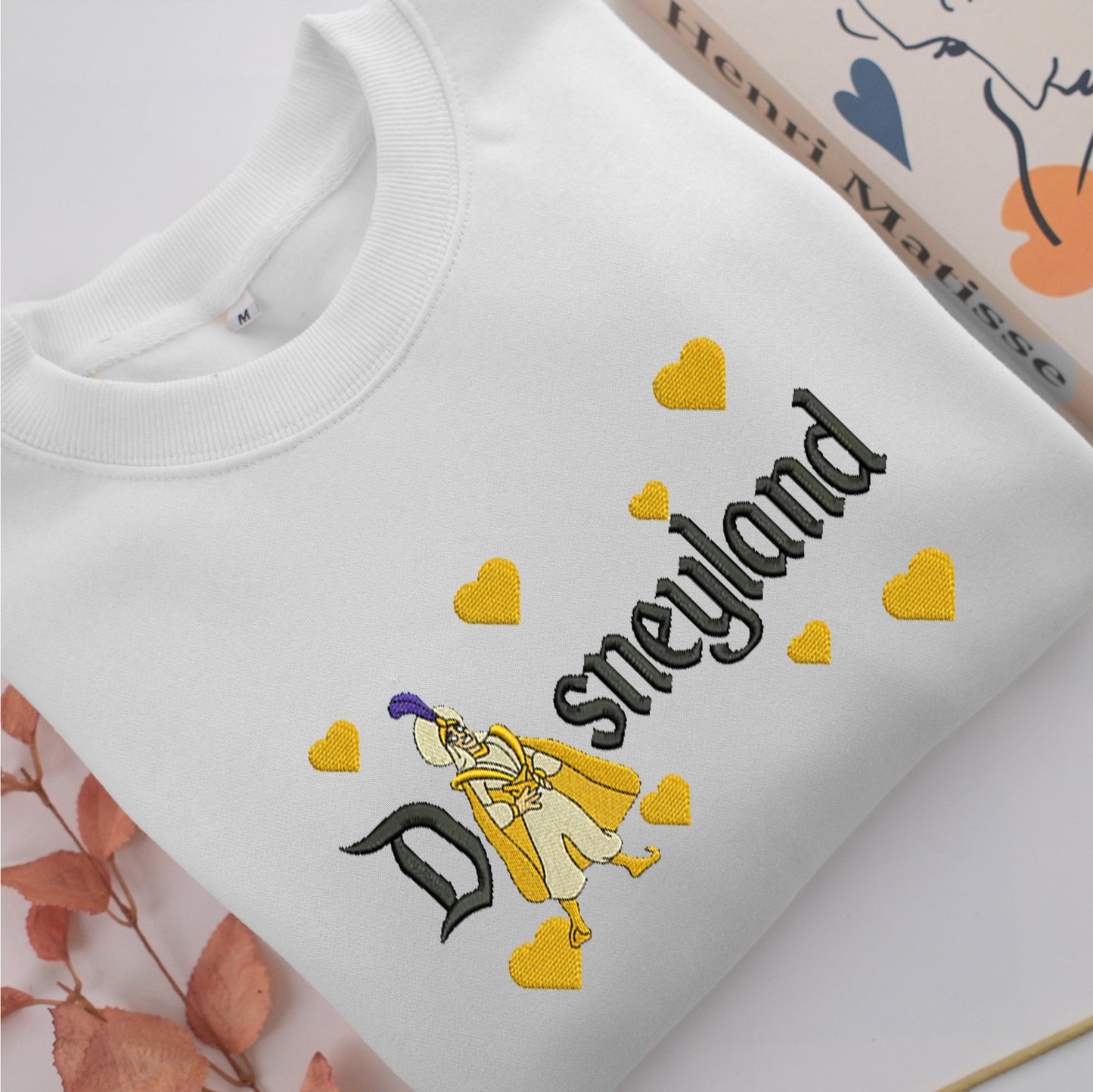 Aladdin v2 Disneyland Embroidery, Disneyland Embroidered Sweatshirt, Movie Disney Inspired, Valentine's Day Gifts Idea For Him Her