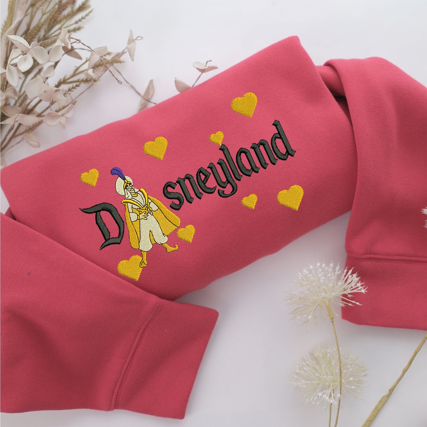 Aladdin v2 Disneyland Embroidery, Disneyland Embroidered Sweatshirt, Movie Disney Inspired, Valentine's Day Gifts Idea For Him Her
