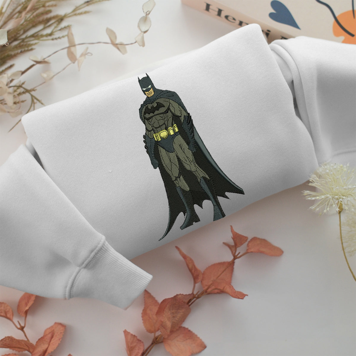 Batman Embroidery, Disneyland Embroidered Sweatshirt, Movie Disney Inspired, Valentine's Day Gifts Idea For Him Her