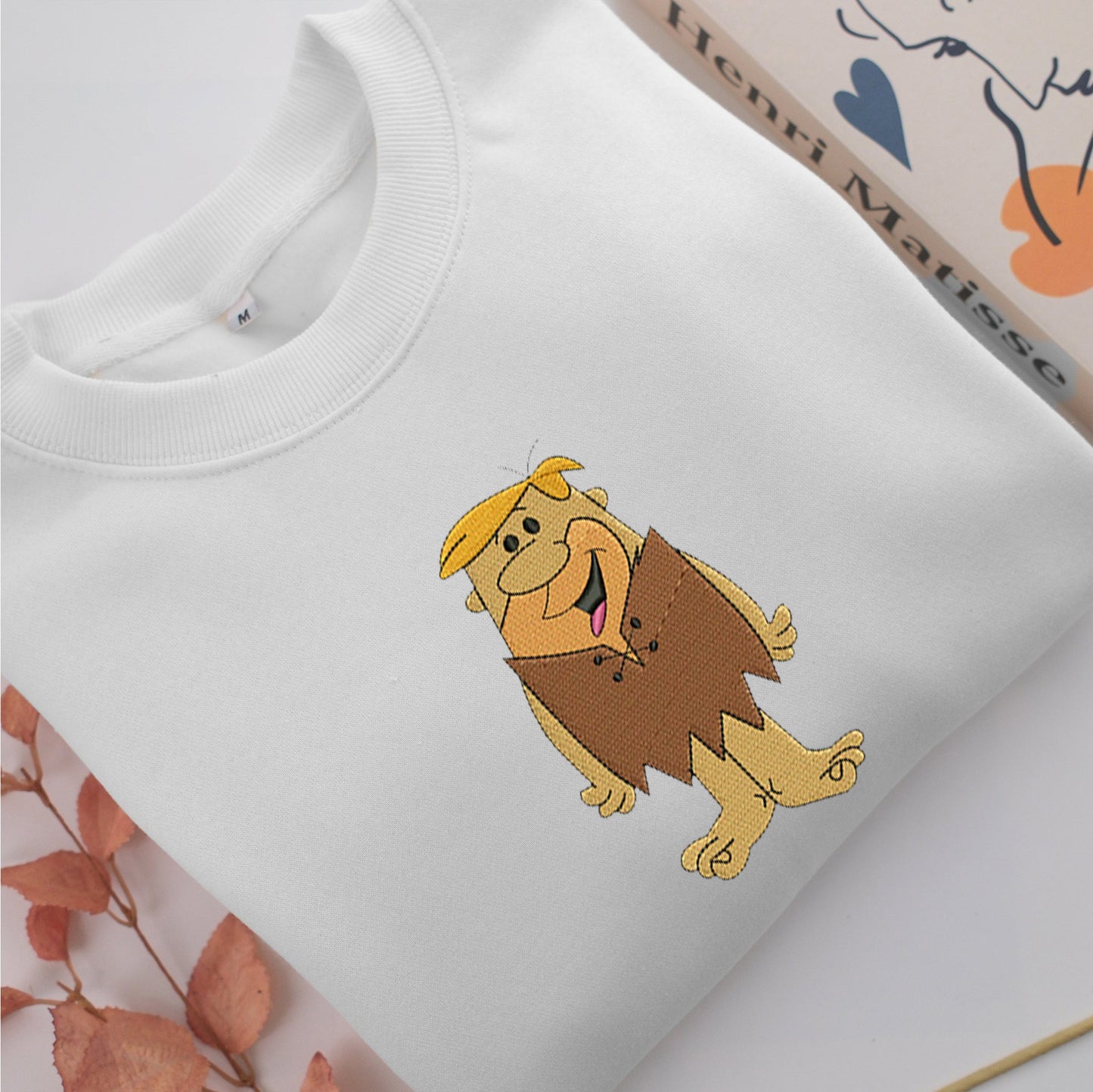 Barney Rubble Embroidery, Disneyland Embroidered Sweatshirt, Movie Disney Inspired, Valentine's Day Gifts Idea For Him Her