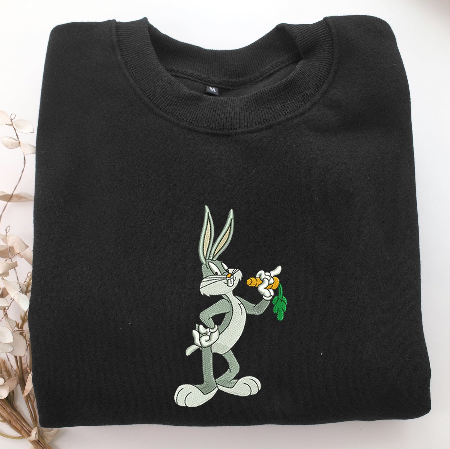 Bugs Bunny Embroidery, Disneyland Embroidered Sweatshirt, Movie Disney Inspired, Valentine's Day Gifts Idea For Him Her