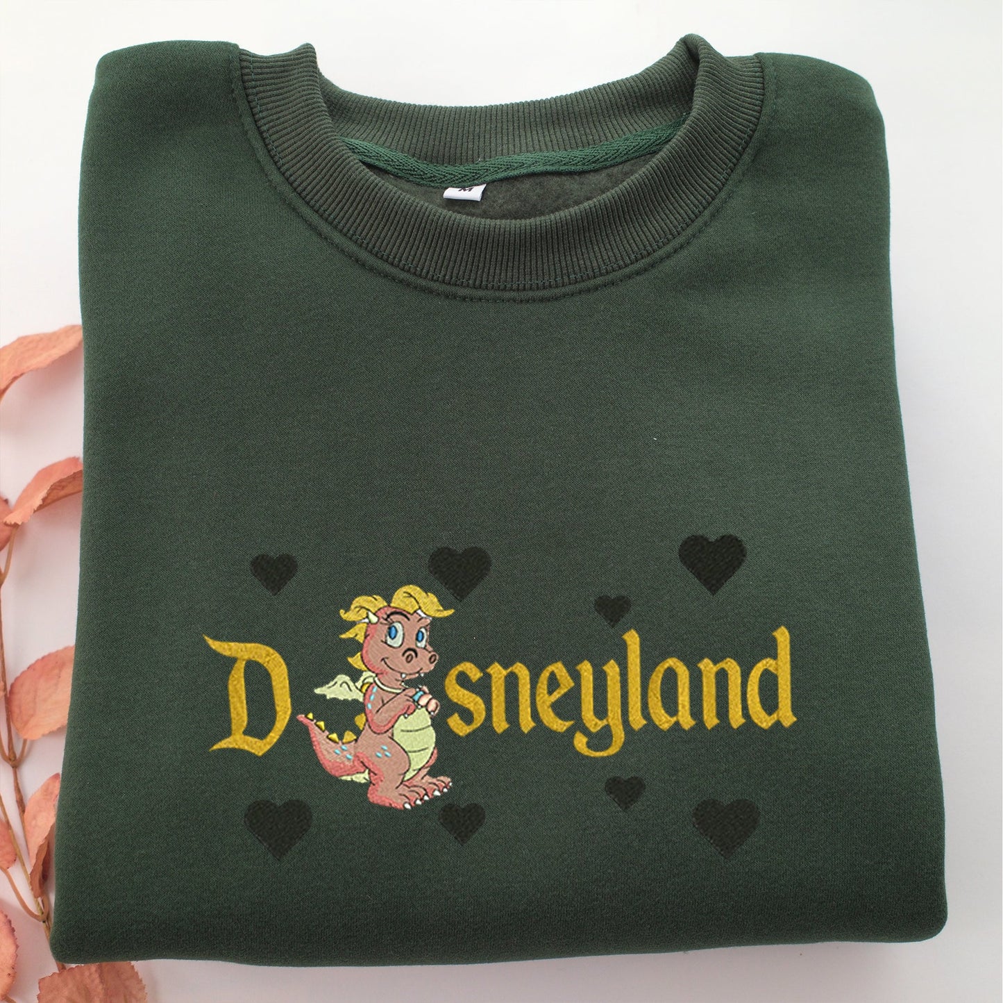 Cassie Dragon Disneyland Tales Embroidery, Disneyland Embroidered Sweatshirt, Movie Disney Inspired, Valentine's Day Gifts Idea For Him Her