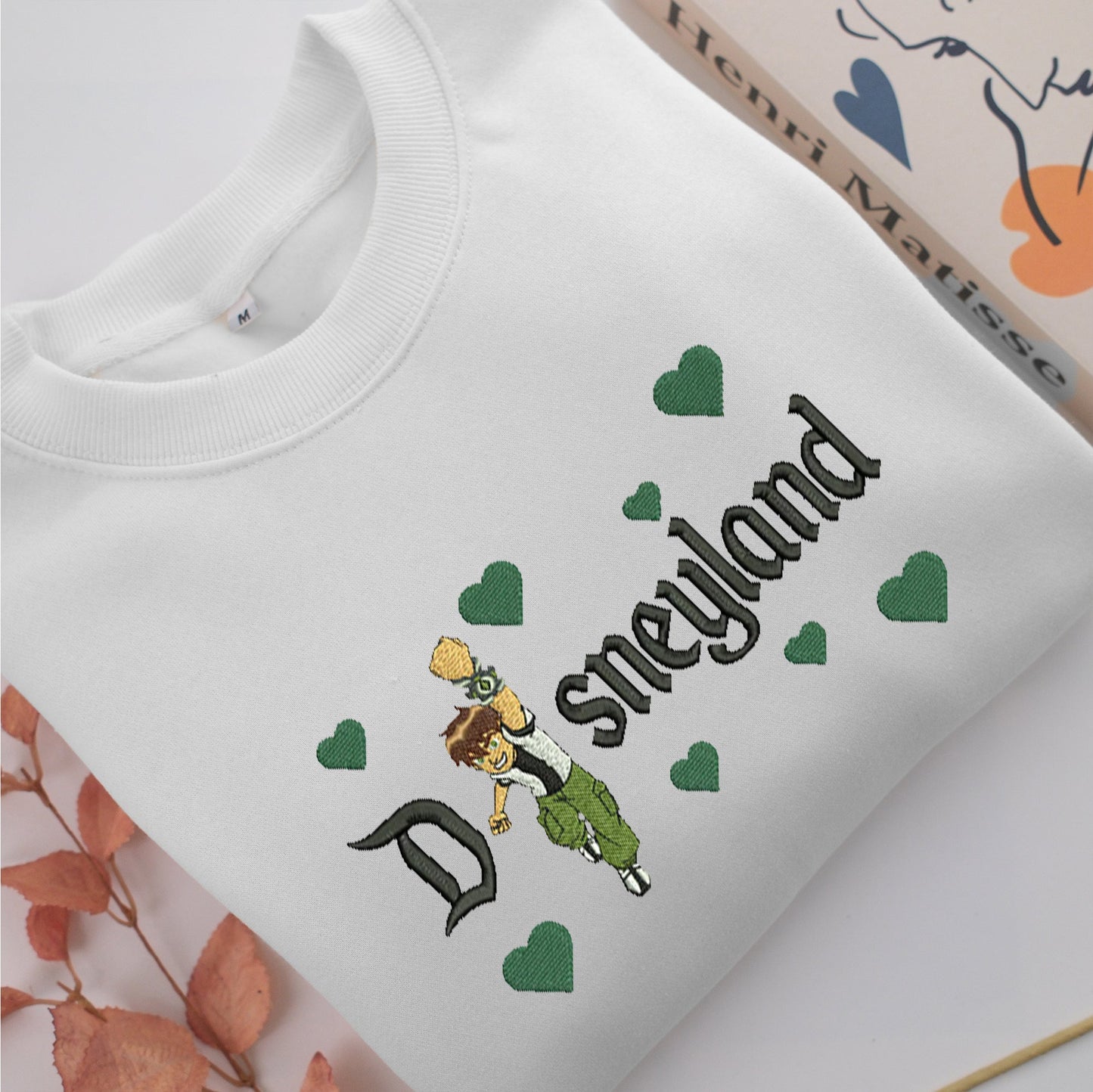 Ben 10 Disneyland Embroidery, Disneyland Embroidered Sweatshirt, Movie Disney Inspired, Valentine's Day Gifts Idea For Him Her