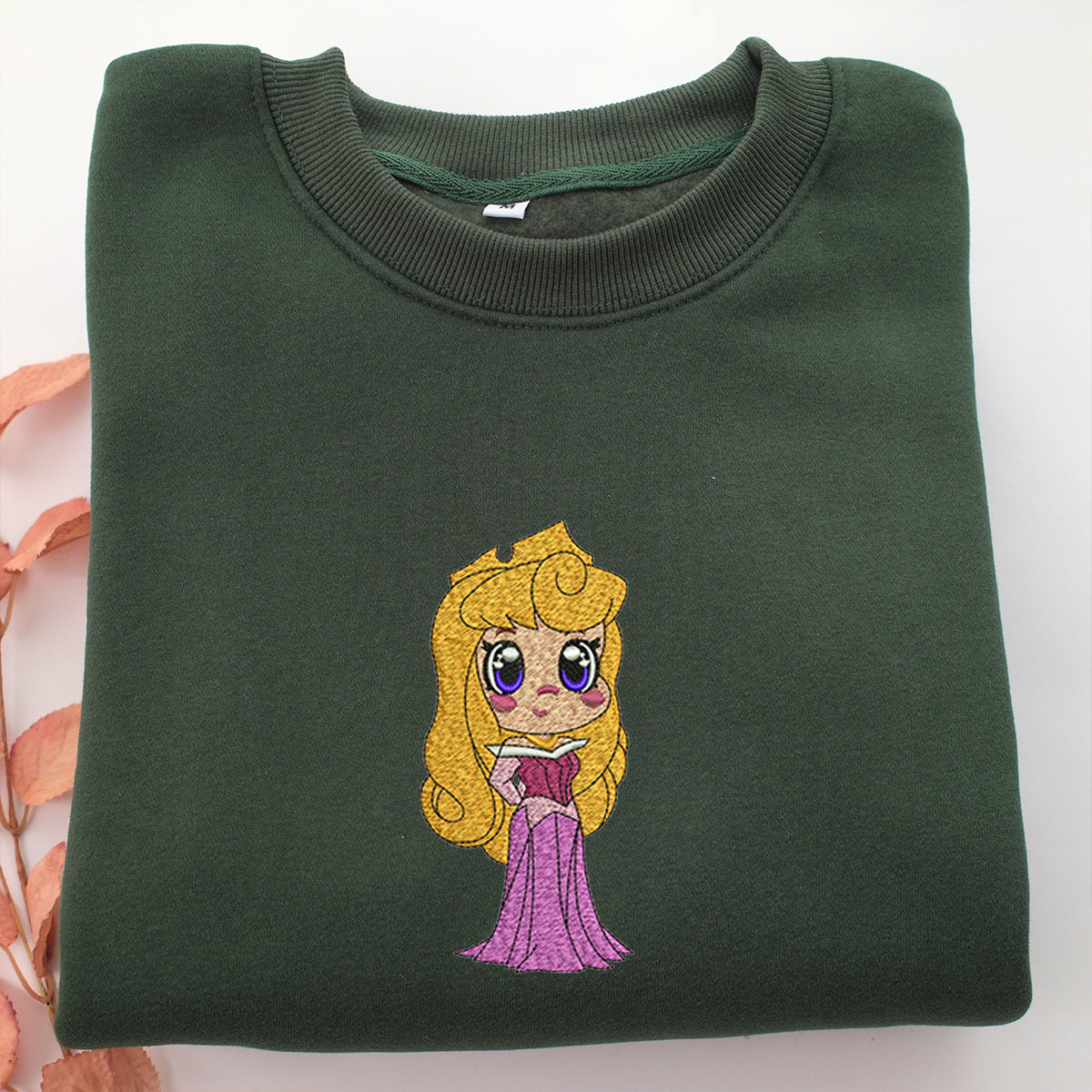 Chibi Aurora Embroidery, Disneyland Embroidered Sweatshirt, Movie Disney Inspired, Valentine's Day Gifts Idea For Him Her