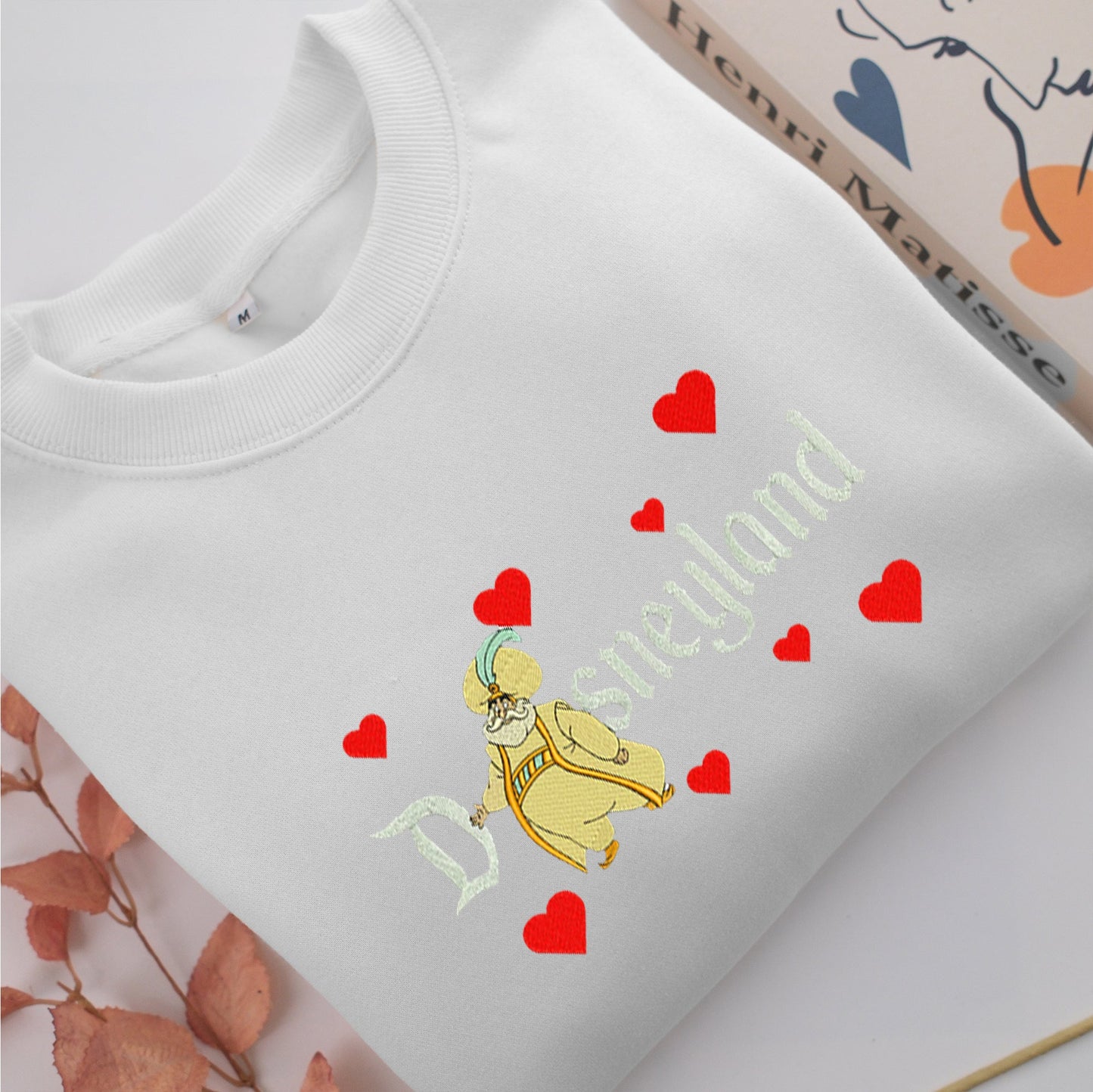 Aladdin Sultan Disneyland Embroidery, Disneyland Embroidered Sweatshirt, Movie Disney Inspired, Valentine's Day Gifts Idea For Him Her