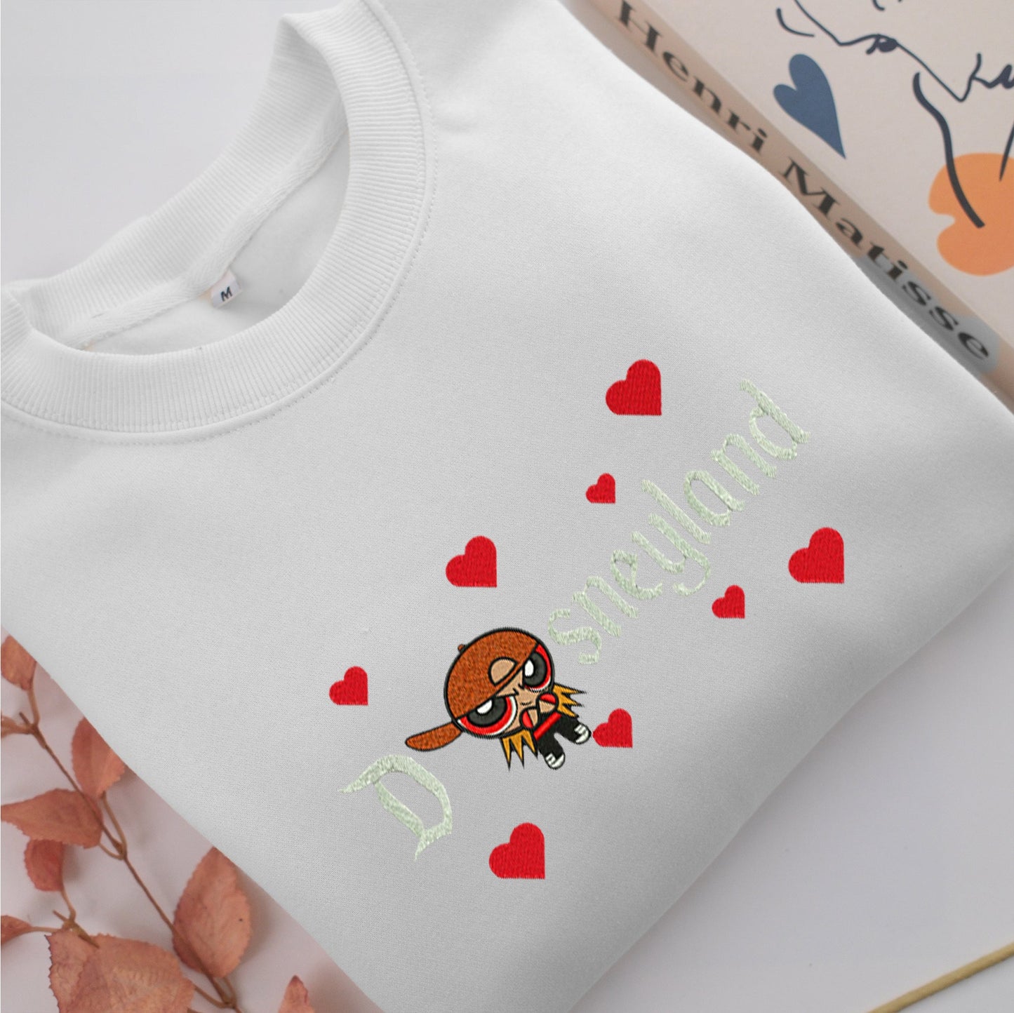 Brick Disneyland Embroidery, Disneyland Embroidered Sweatshirt, Movie Disney Inspired, Valentine's Day Gifts Idea For Him Her