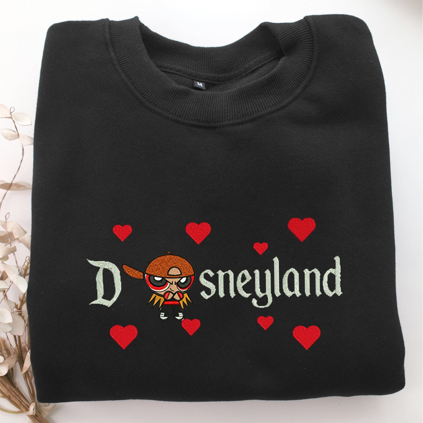 Brick Disneyland Embroidery, Disneyland Embroidered Sweatshirt, Movie Disney Inspired, Valentine's Day Gifts Idea For Him Her