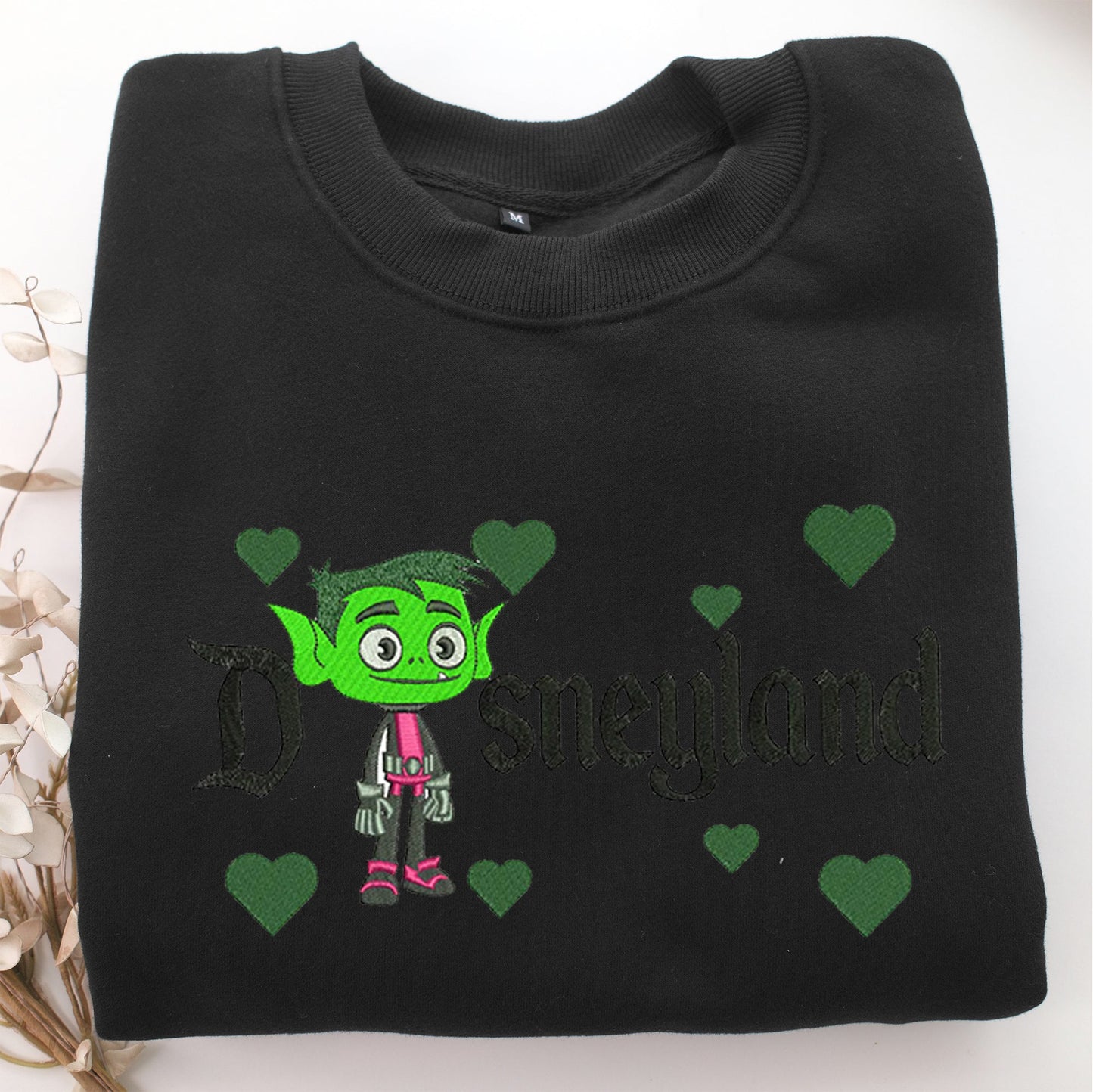 Beast Boy Disneyland Embroidery, Disneyland Embroidered Sweatshirt, Movie Disney Inspired, Valentine's Day Gifts Idea For Him Her