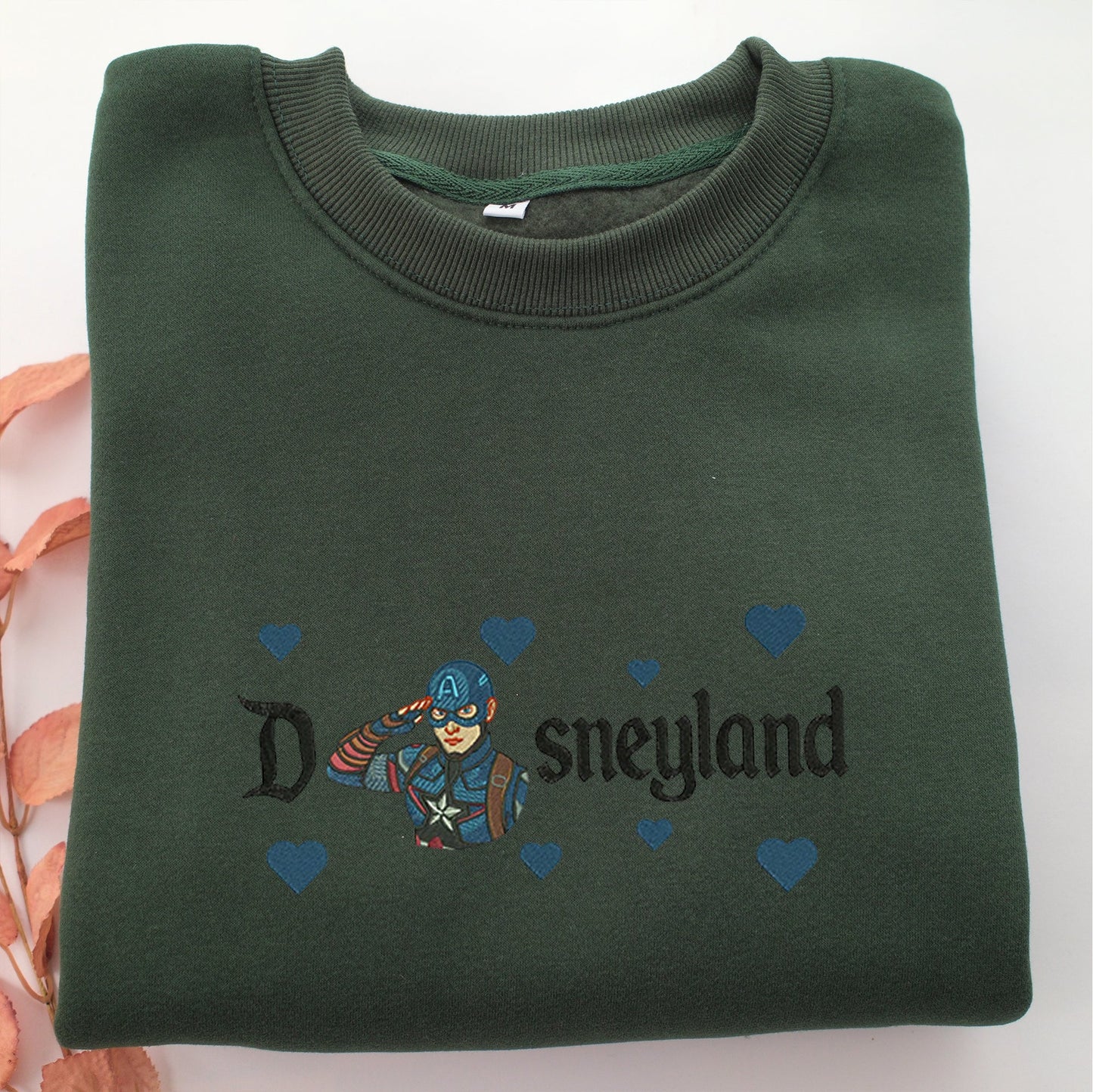 Captain America Half Disney Embroidery, Disneyland Embroidered Sweatshirt, Movie Disney Inspired, Valentine's Day Gifts Idea For Him Her