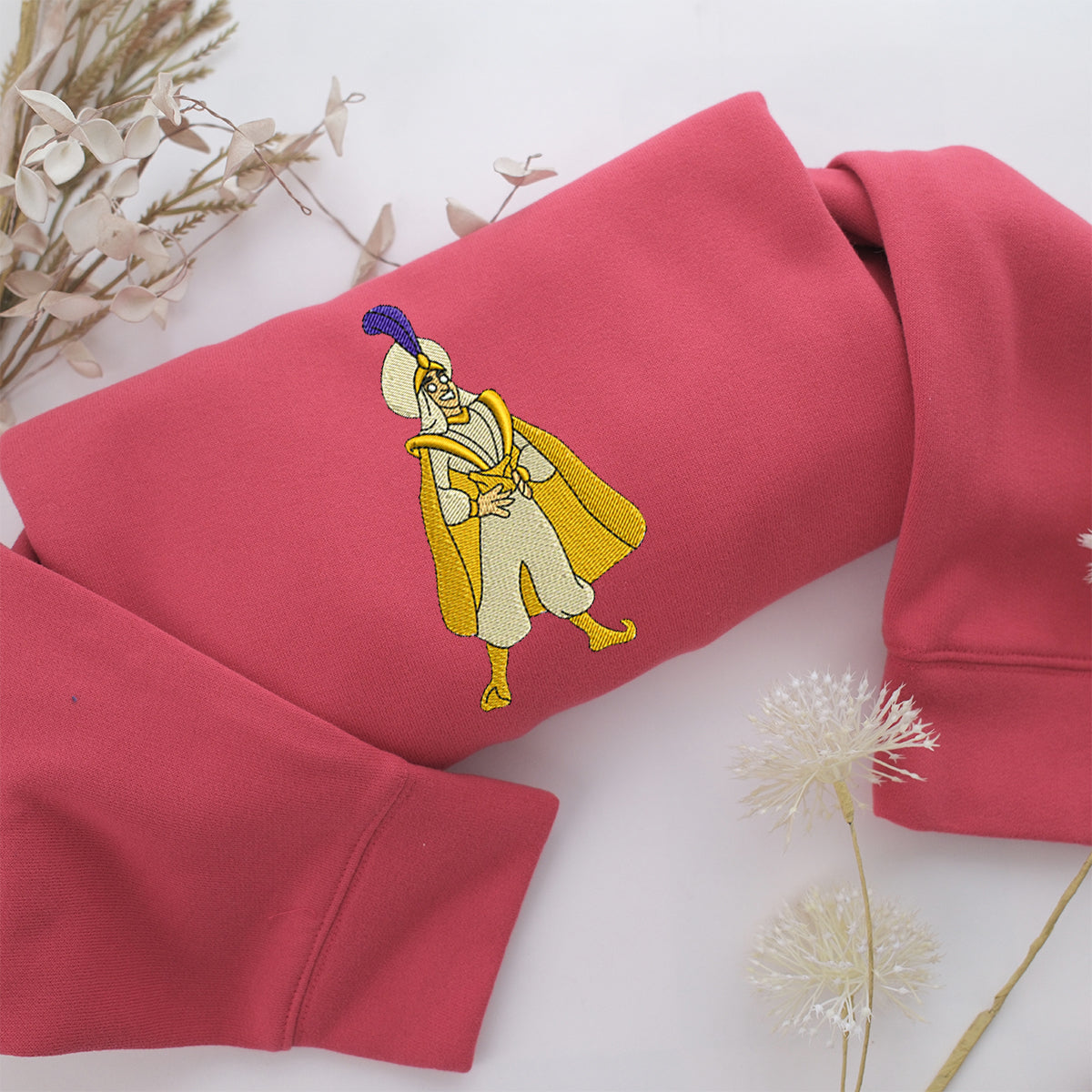 Aladdin v2 Embroidery, Disneyland Embroidered Sweatshirt, Movie Disney Inspired, Valentine's Day Gifts Idea For Him Her