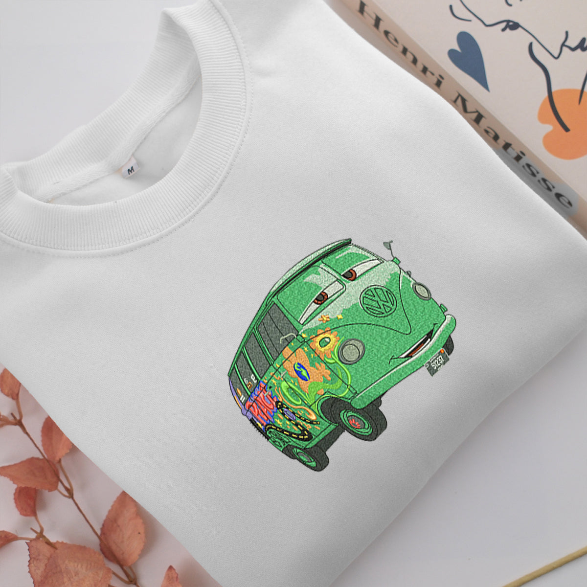 Cars Fillmore Embroidery, Disneyland Embroidered Sweatshirt, Movie Disney Inspired, Valentine's Day Gifts Idea For Him Her