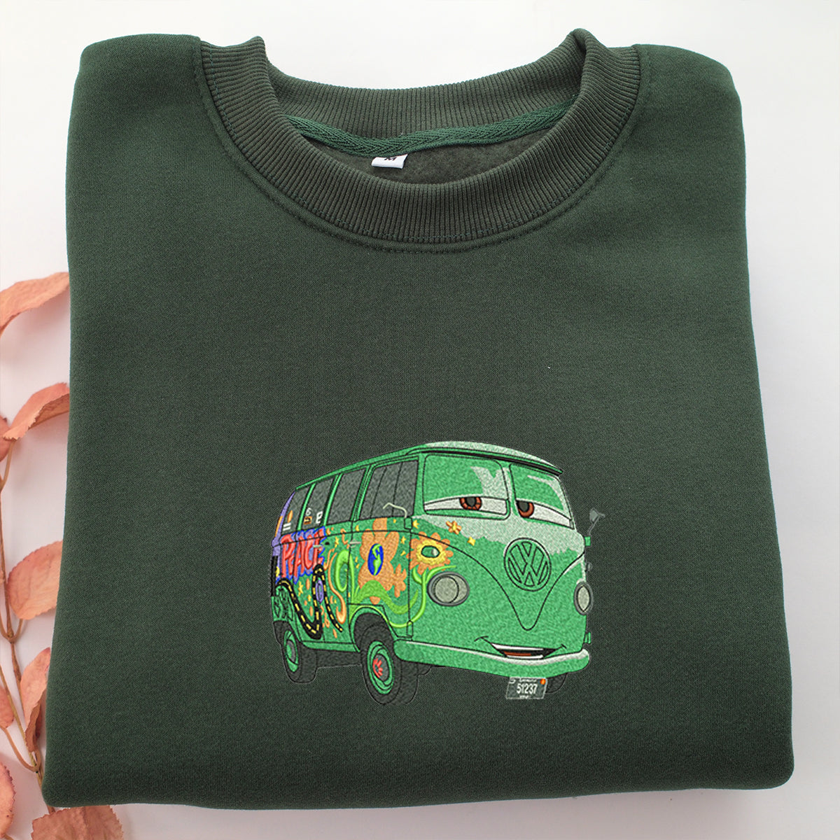 Cars Fillmore Embroidery, Disneyland Embroidered Sweatshirt, Movie Disney Inspired, Valentine's Day Gifts Idea For Him Her