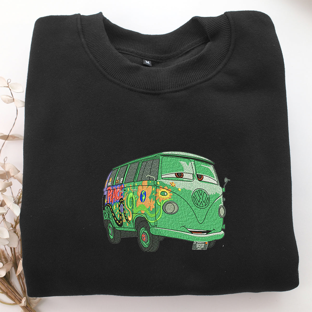 Cars Fillmore Embroidery, Disneyland Embroidered Sweatshirt, Movie Disney Inspired, Valentine's Day Gifts Idea For Him Her