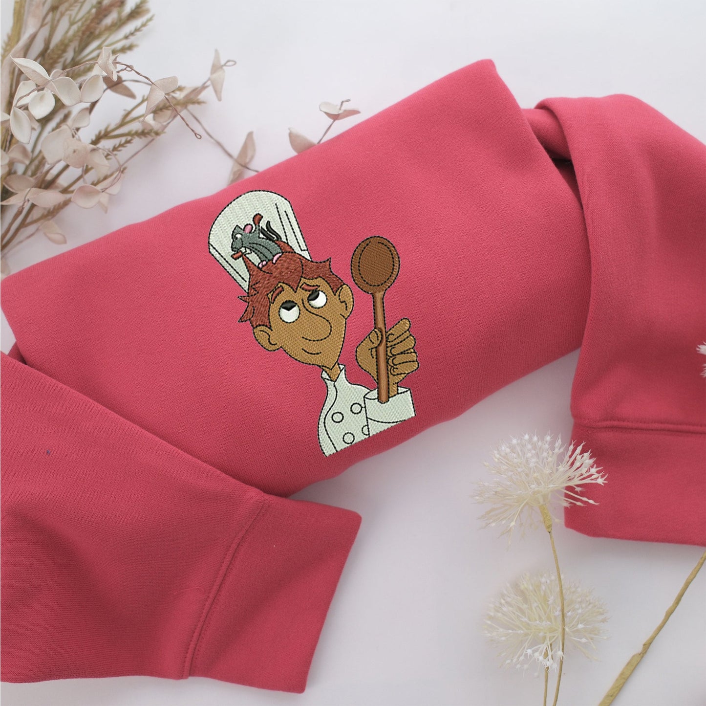 Alfredo Linguini Embroidery, Disneyland Embroidered Sweatshirt, Movie Disney Inspired, Valentine's Day Gifts Idea For Him Her