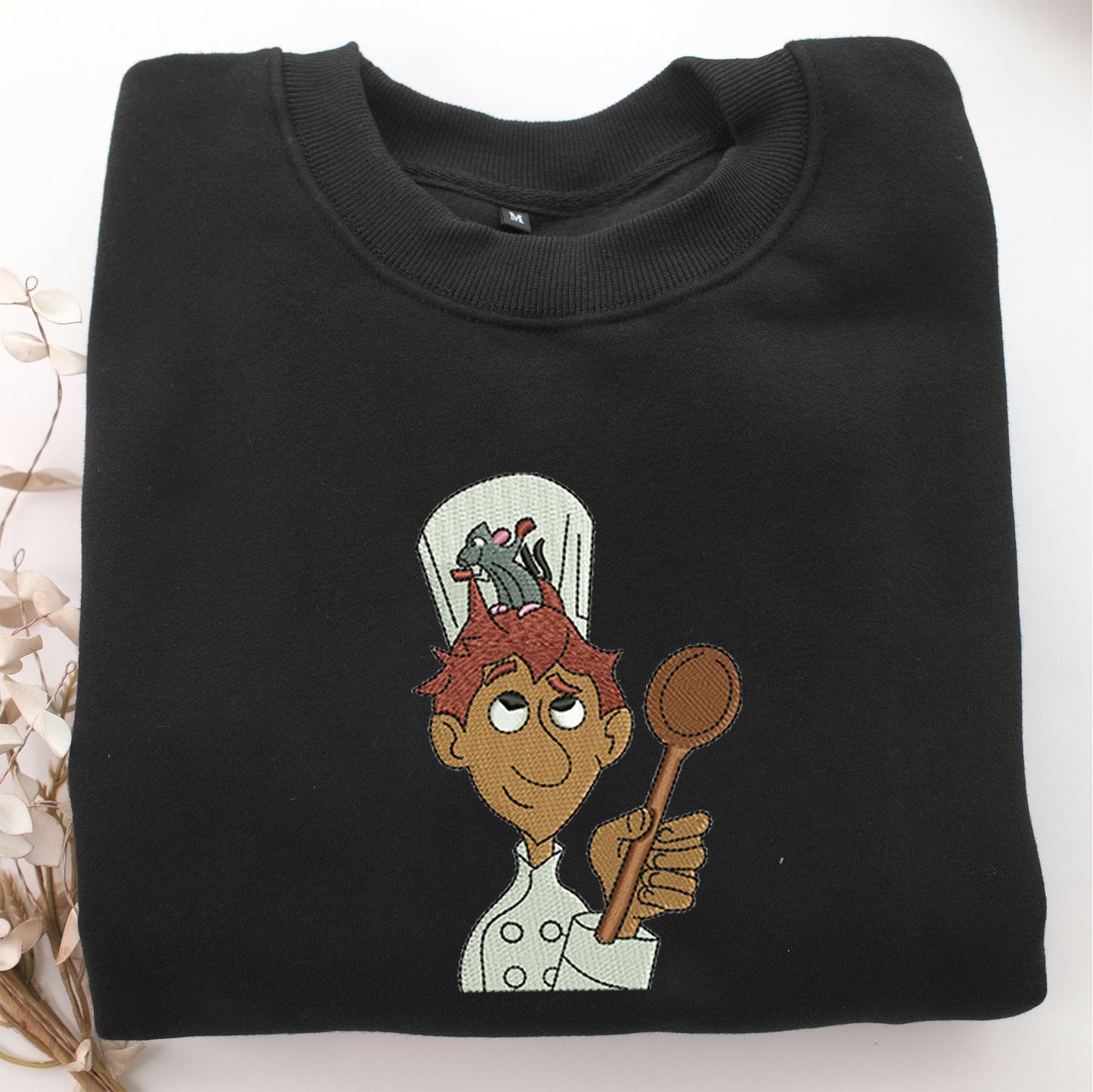 Alfredo Linguini Embroidery, Disneyland Embroidered Sweatshirt, Movie Disney Inspired, Valentine's Day Gifts Idea For Him Her