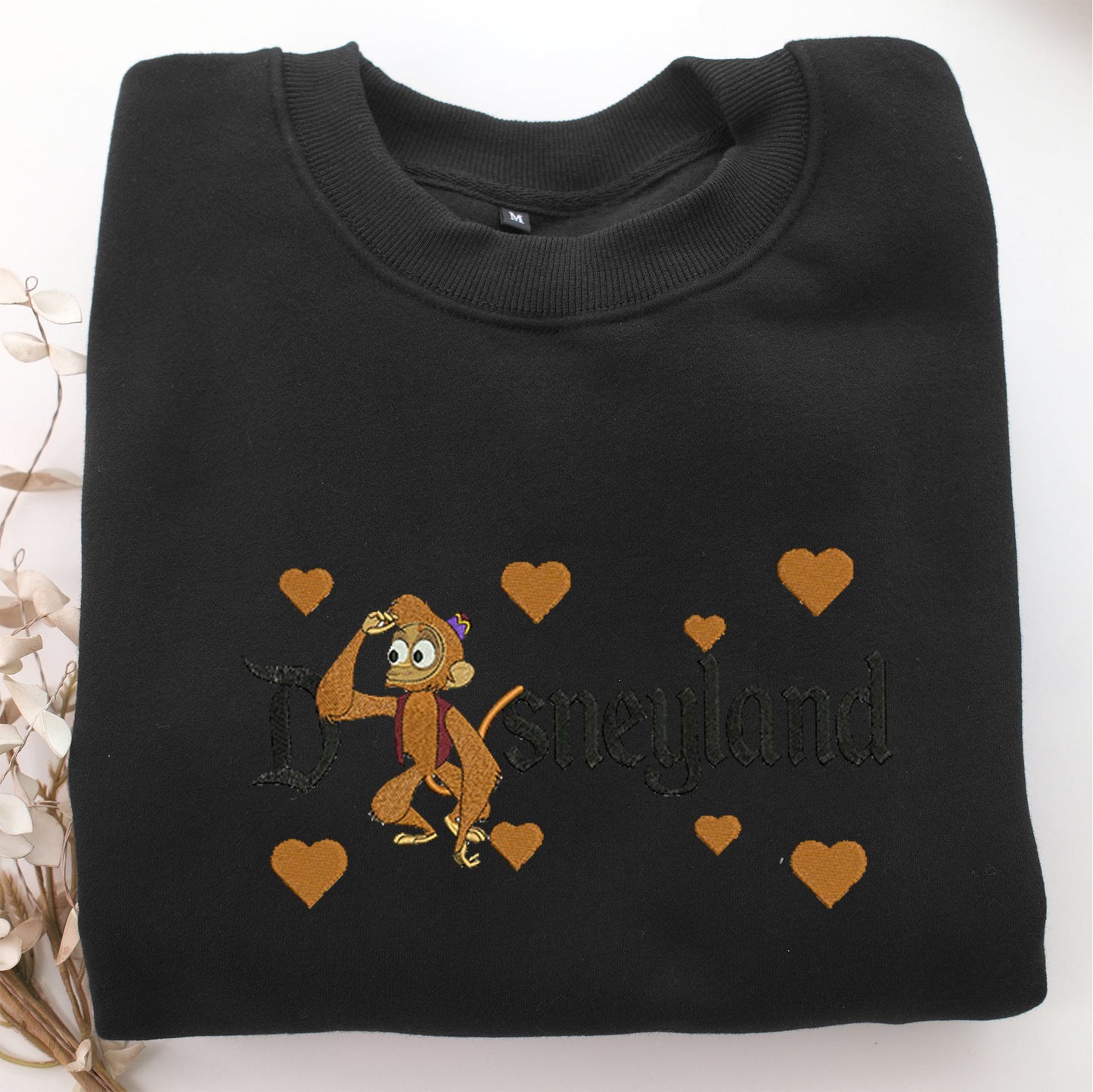 Aladdin Abu Disneyland Embroidery, Disneyland Embroidered Sweatshirt, Movie Disney Inspired, Valentine's Day Gifts Idea For Him Her