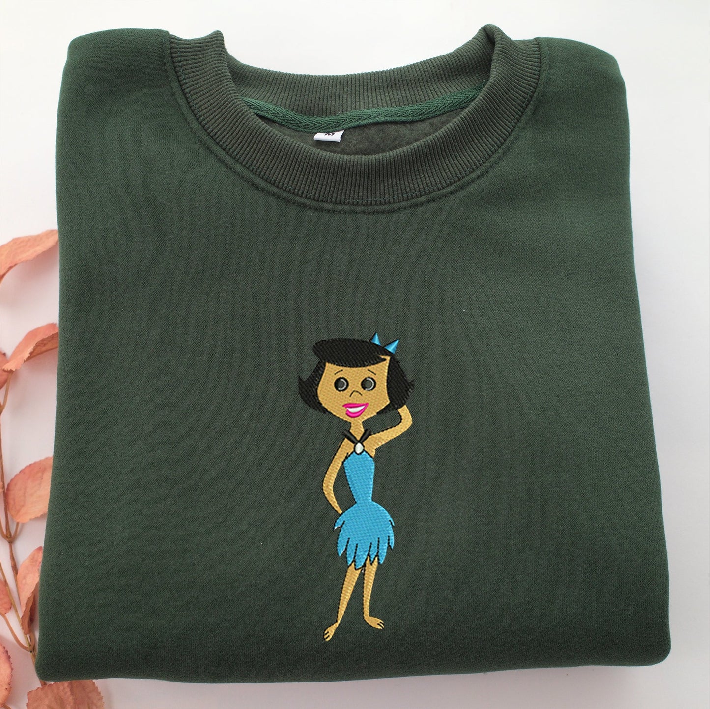Betty Rubble Embroidery, Disneyland Embroidered Sweatshirt, Movie Disney Inspired, Valentine's Day Gifts Idea For Him Her