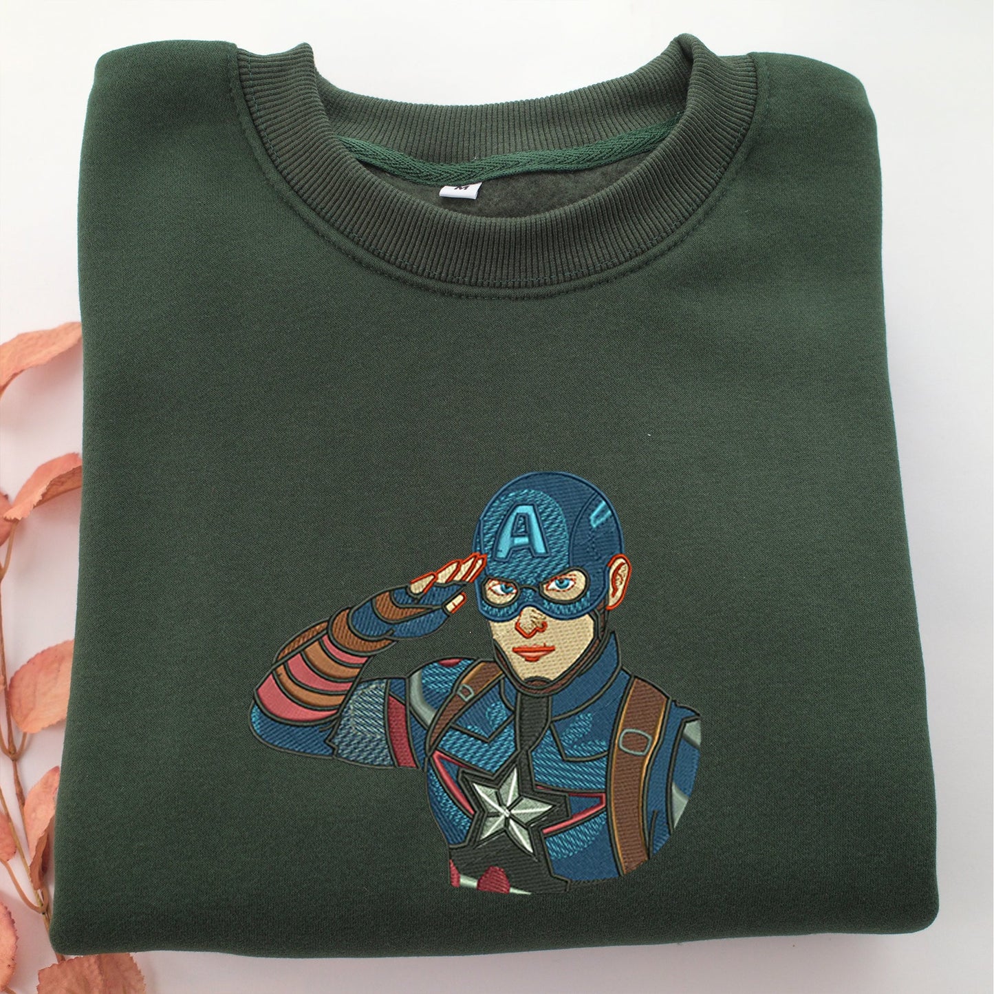 Captain America Half Embroidery, Disneyland Embroidered Sweatshirt, Movie Disney Inspired, Valentine's Day Gifts Idea For Him Her