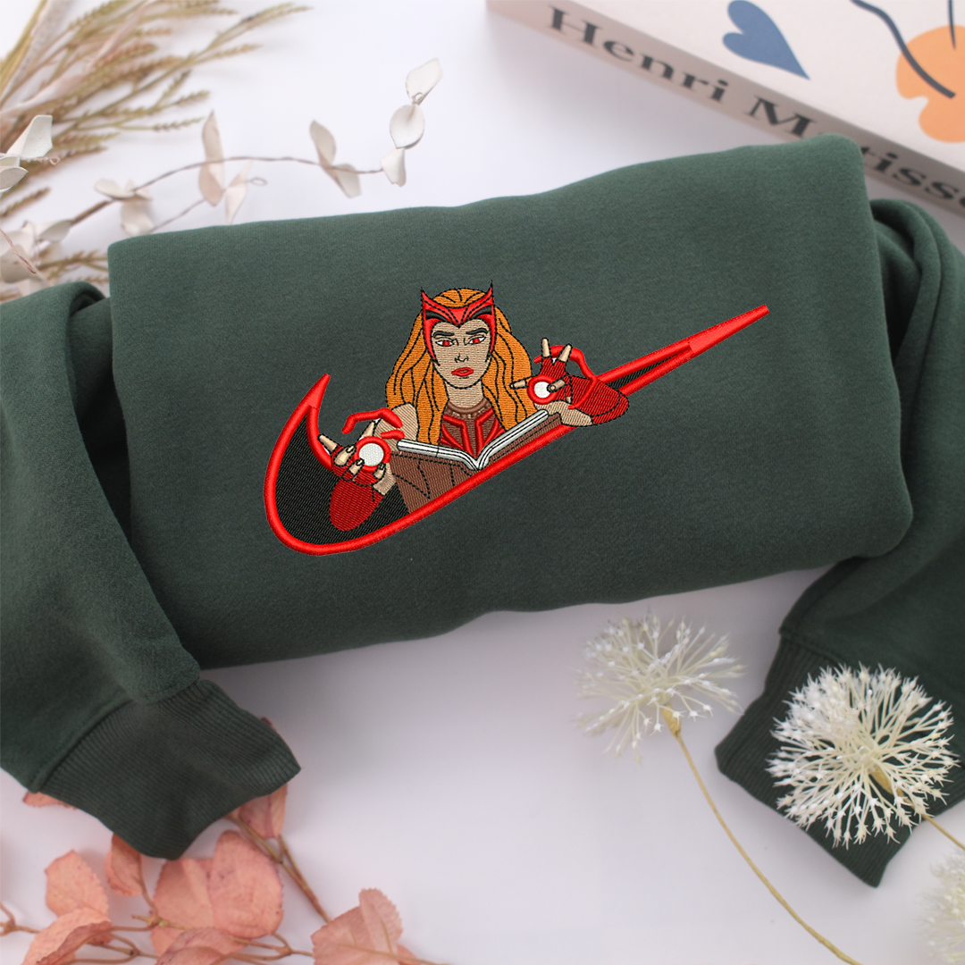 Wanda Swoosh Nike Embroidered Sweatshirt, Nike Movie Inspired, Valentine's Day Gifts Idea For Him Her