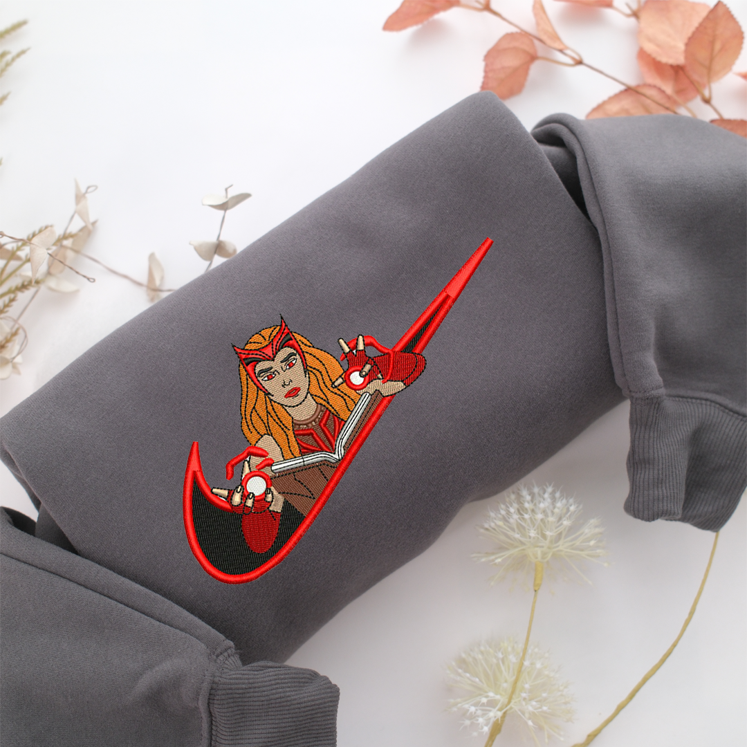 Wanda Swoosh Nike Embroidered Sweatshirt, Nike Movie Inspired, Valentine's Day Gifts Idea For Him Her