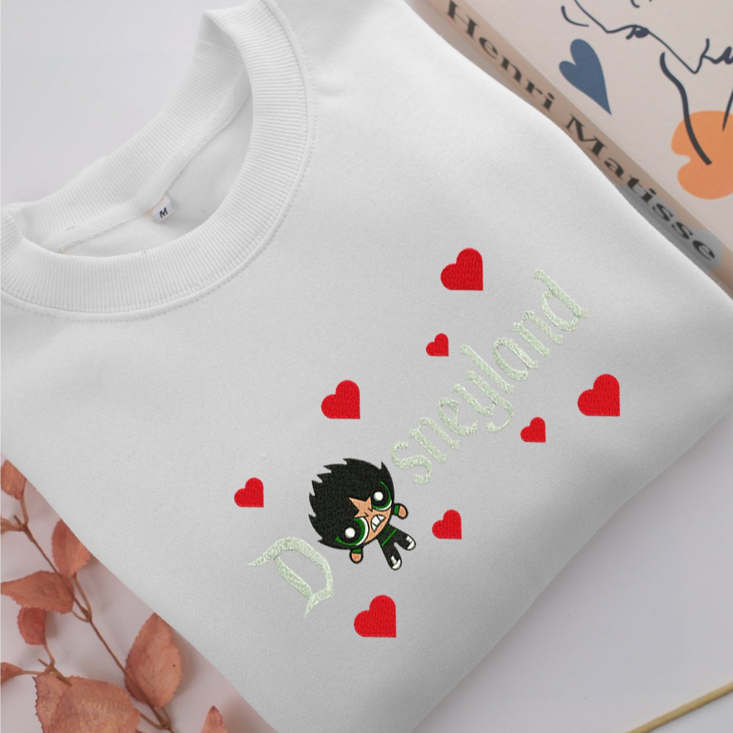 Butch Disneyland Embroidery, Disneyland Embroidered Sweatshirt, Movie Disney Inspired, Valentine's Day Gifts Idea For Him Her