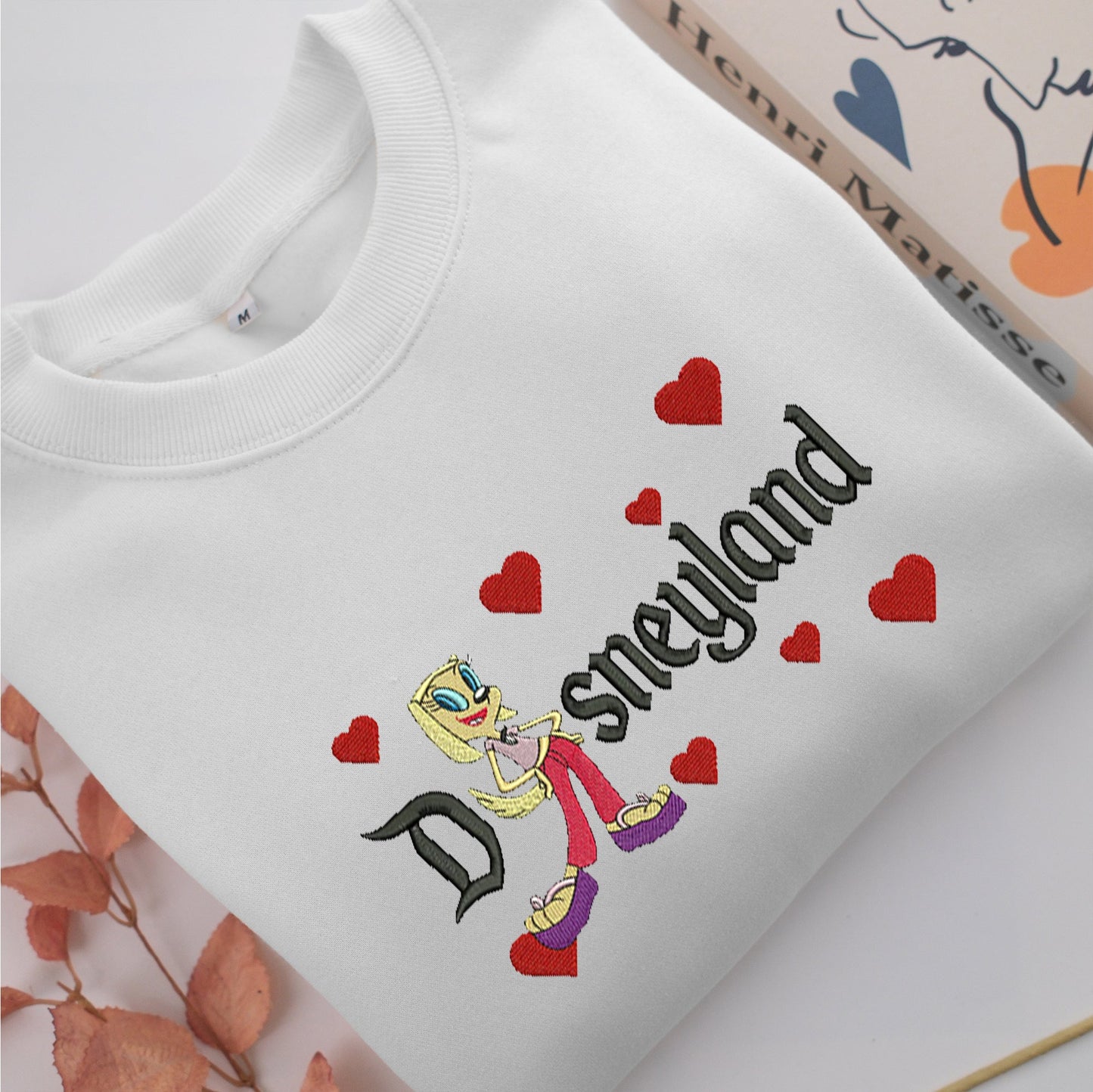 Brandy Harrington Disneyland Embroidery, Disneyland Embroidered Sweatshirt, Movie Disney Inspired, Valentine's Day Gifts Idea For Him Her