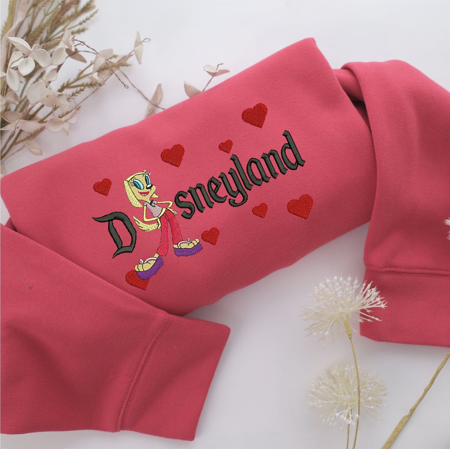Brandy Harrington Disneyland Embroidery, Disneyland Embroidered Sweatshirt, Movie Disney Inspired, Valentine's Day Gifts Idea For Him Her