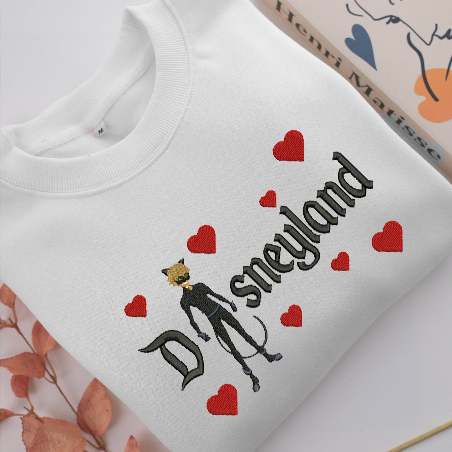 Adrien Agreste Full Disneyland Embroidery, Disneyland Embroidered Sweatshirt, Movie Disney Inspired, Valentine's Day Gifts Idea For Him Her