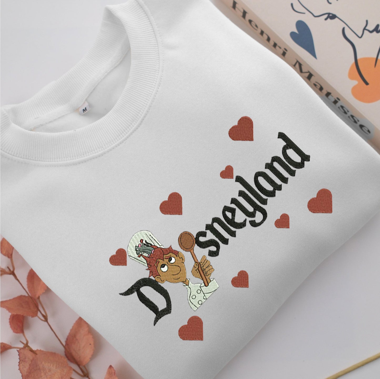 Alfredo Linguini Disneyland Embroidery, Disneyland Embroidered Sweatshirt, Movie Disney Inspired, Valentine's Day Gifts Idea For Him Her