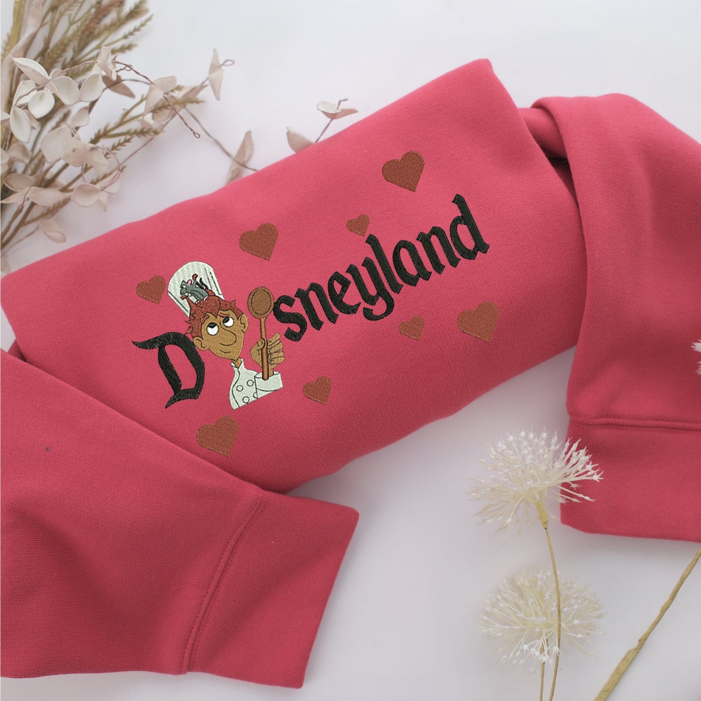 Alfredo Linguini Disneyland Embroidery, Disneyland Embroidered Sweatshirt, Movie Disney Inspired, Valentine's Day Gifts Idea For Him Her