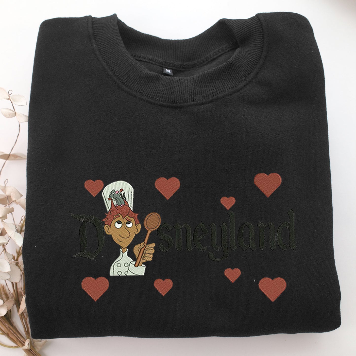 Alfredo Linguini Disneyland Embroidery, Disneyland Embroidered Sweatshirt, Movie Disney Inspired, Valentine's Day Gifts Idea For Him Her