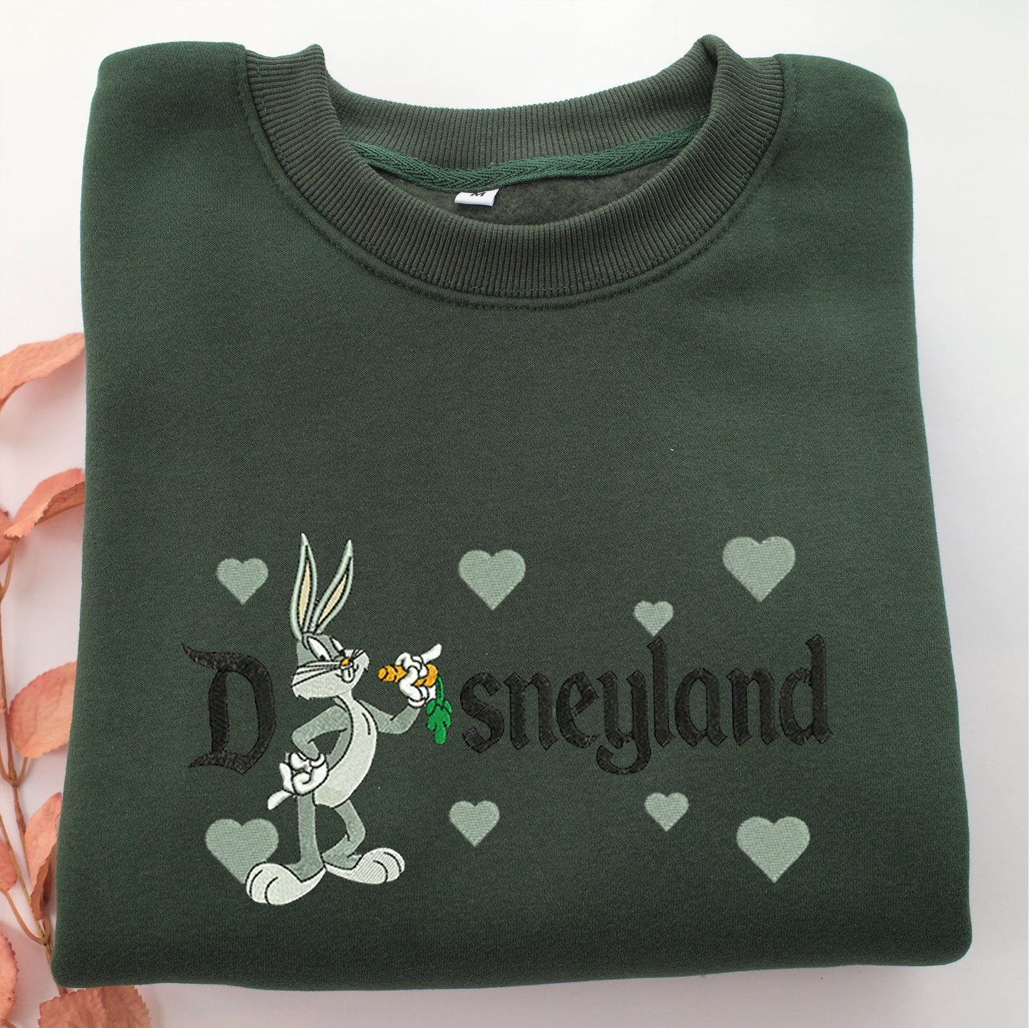 Bugs Bunny Disneyland Embroidery, Disneyland Embroidered Sweatshirt, Movie Disney Inspired, Valentine's Day Gifts Idea For Him Her