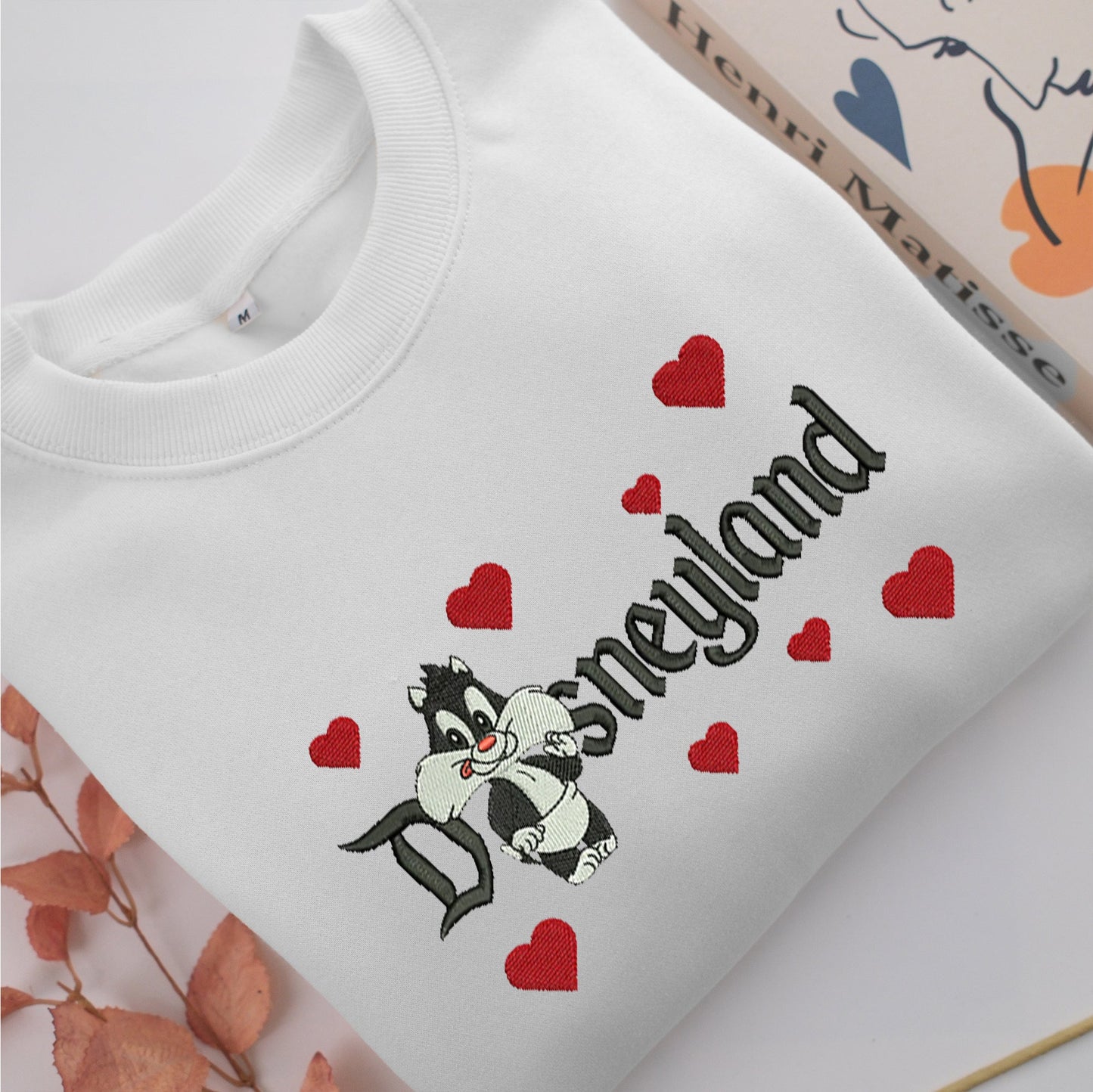 Baby Sylvester Disneyland Embroidery, Disneyland Embroidered Sweatshirt, Movie Disney Inspired, Valentine's Day Gifts Idea For Him Her