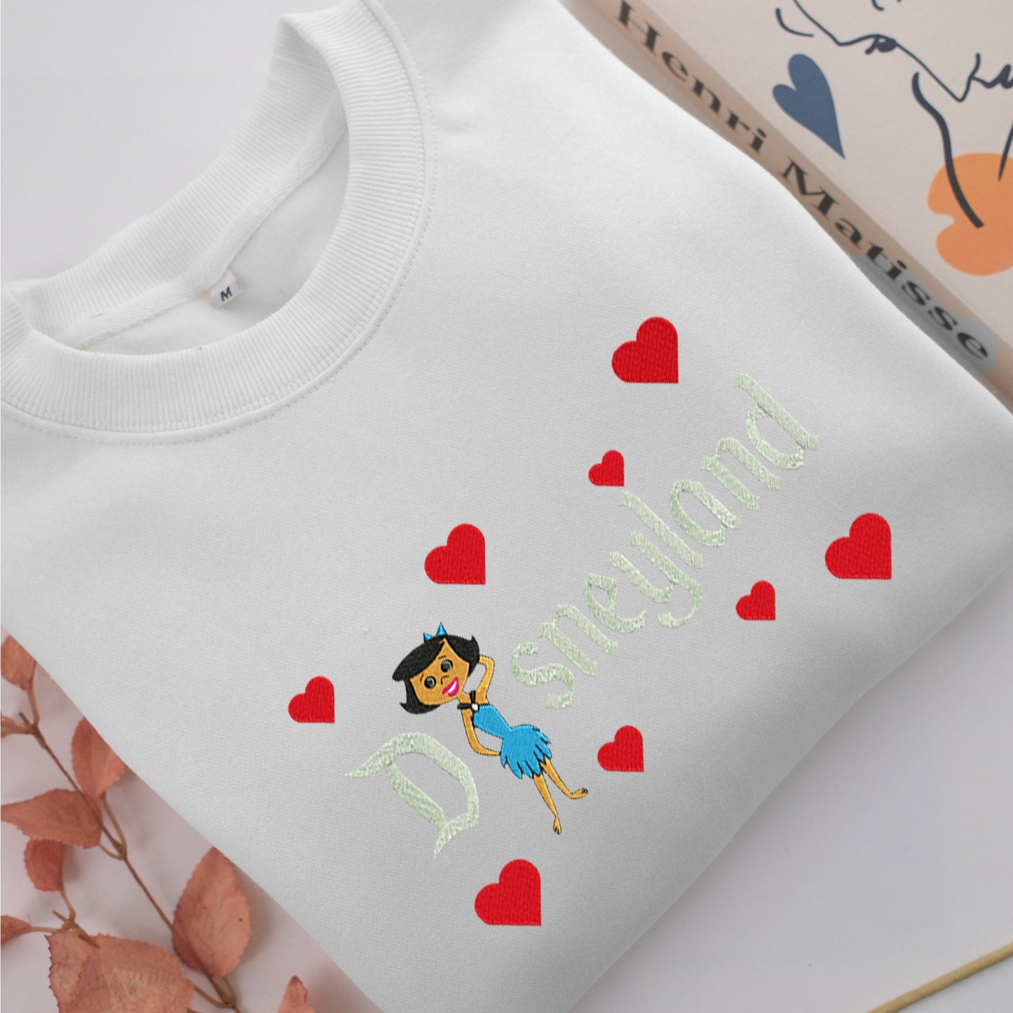 Betty Rubble Disneyland Embroidery, Disneyland Embroidered Sweatshirt, Movie Disney Inspired, Valentine's Day Gifts Idea For Him Her