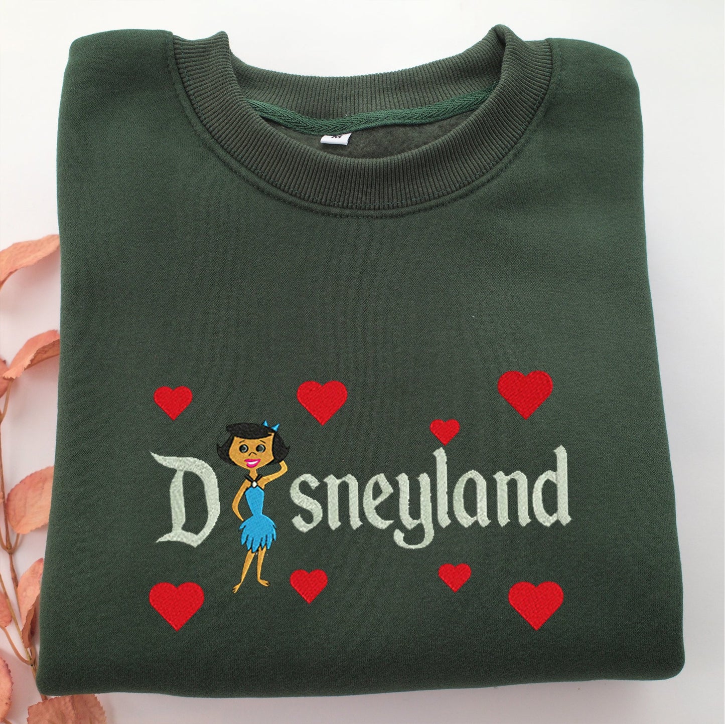 Betty Rubble Disneyland Embroidery, Disneyland Embroidered Sweatshirt, Movie Disney Inspired, Valentine's Day Gifts Idea For Him Her