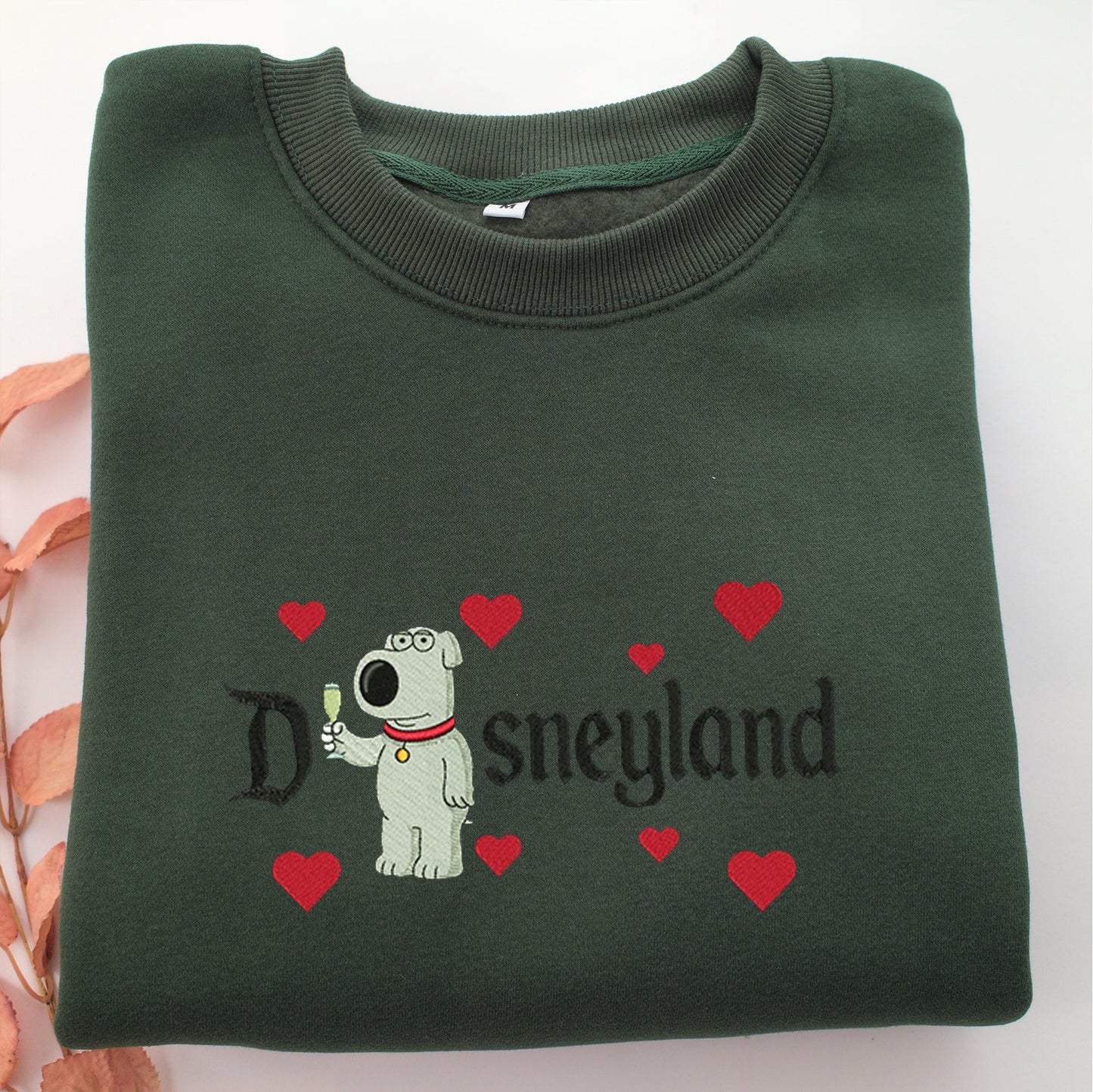 Brian Disneyland Embroidery, Disneyland Embroidered Sweatshirt, Movie Disney Inspired, Valentine's Day Gifts Idea For Him Her