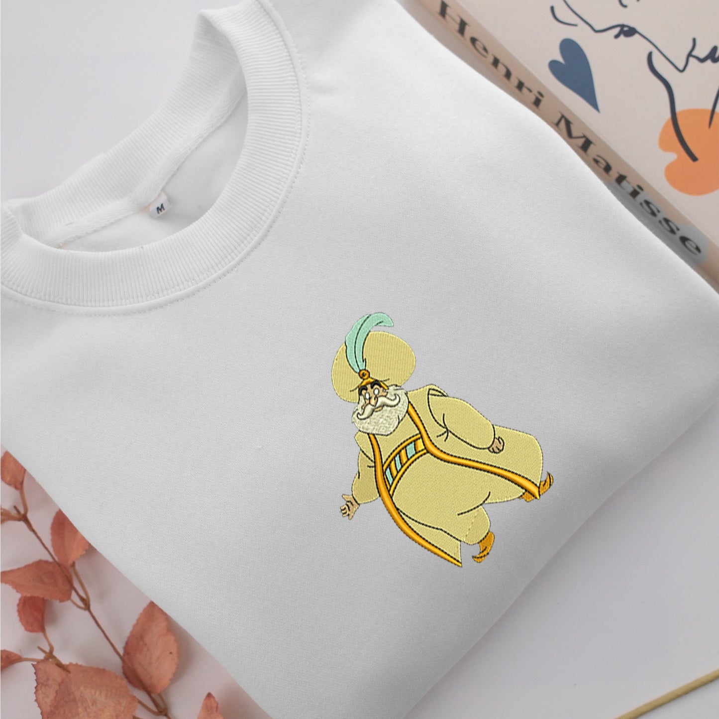 Aladdin Sultan Embroidery, Disneyland Embroidered Sweatshirt, Movie Disney Inspired, Valentine's Day Gifts Idea For Him Her