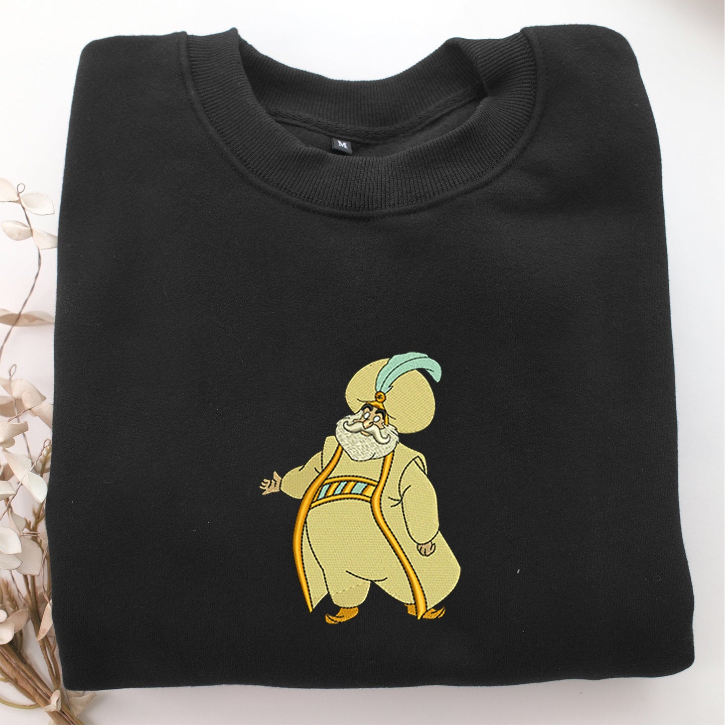 Aladdin Sultan Embroidery, Disneyland Embroidered Sweatshirt, Movie Disney Inspired, Valentine's Day Gifts Idea For Him Her