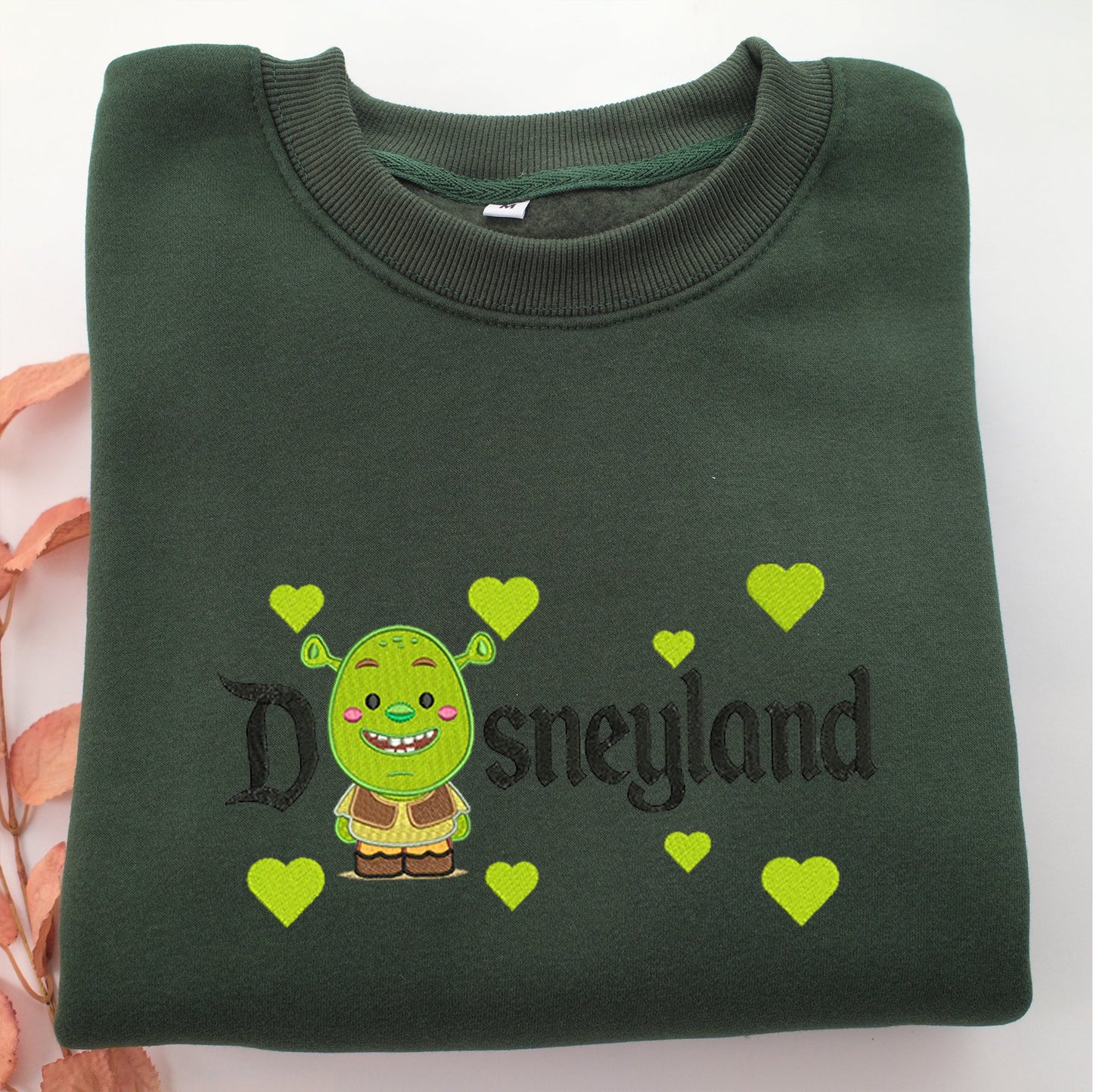 Chibi Shrek Disneyland Embroidery, Disneyland Embroidered Sweatshirt, Movie Disney Inspired, Valentine's Day Gifts Idea For Him Her