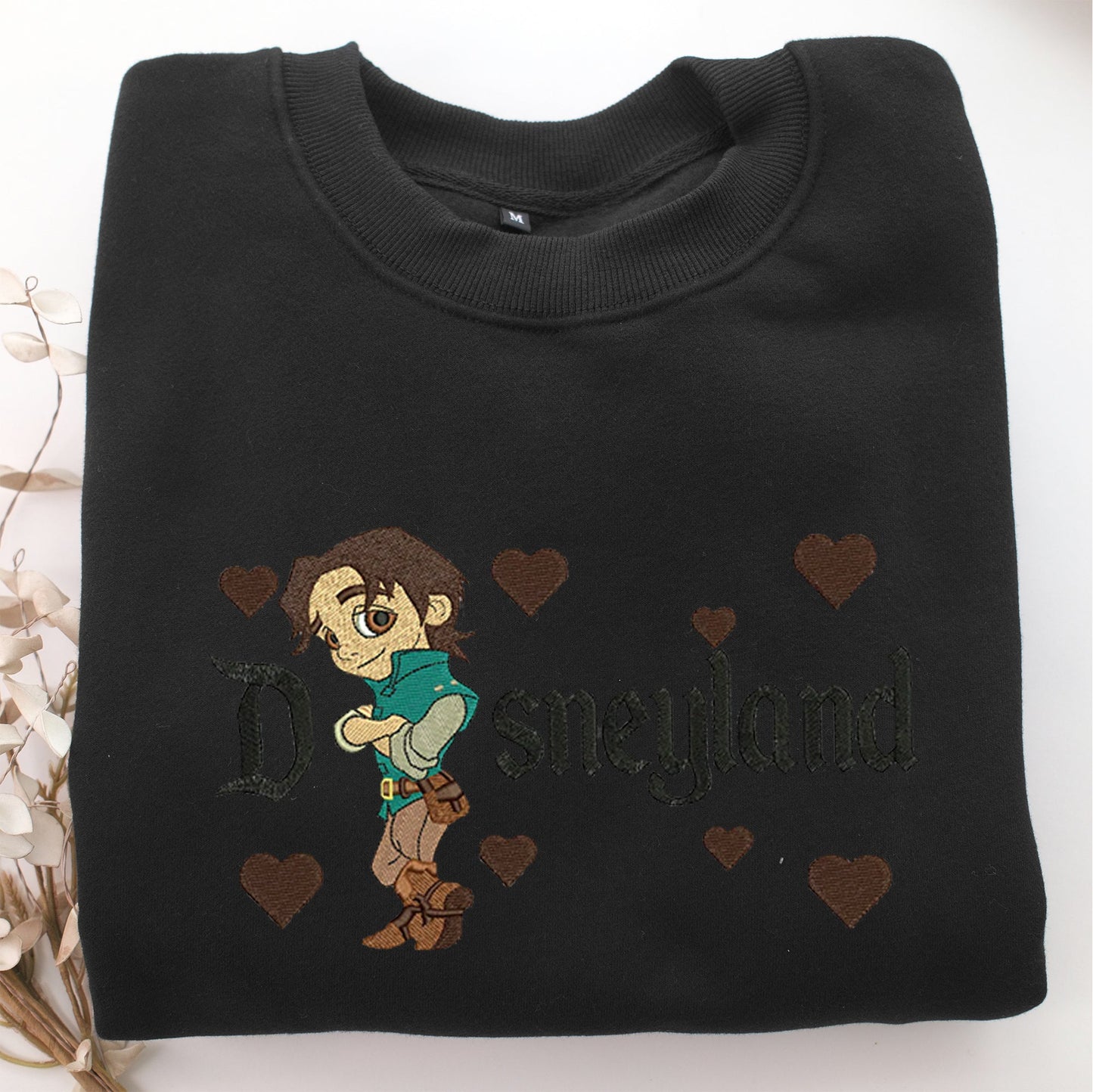 Chibi Flynn Rider Disneyland Embroidery, Disneyland Embroidered Sweatshirt, Movie Disney Inspired, Valentine's Day Gifts Idea For Him Her