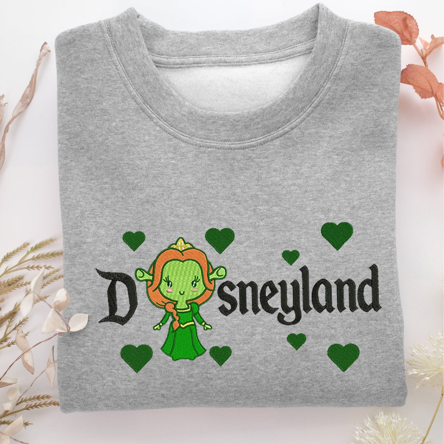 Chibi Fiona Disneyland Embroidery, Disneyland Embroidered Sweatshirt, Movie Disney Inspired, Valentine's Day Gifts Idea For Him Her