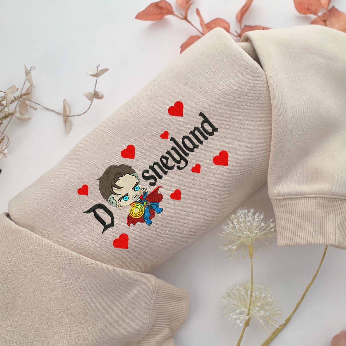 Chibi Doctor Strange Disneyland Embroidery, Disneyland Embroidered Sweatshirt, Movie Disney Inspired, Valentine's Day Gifts Idea For Him Her