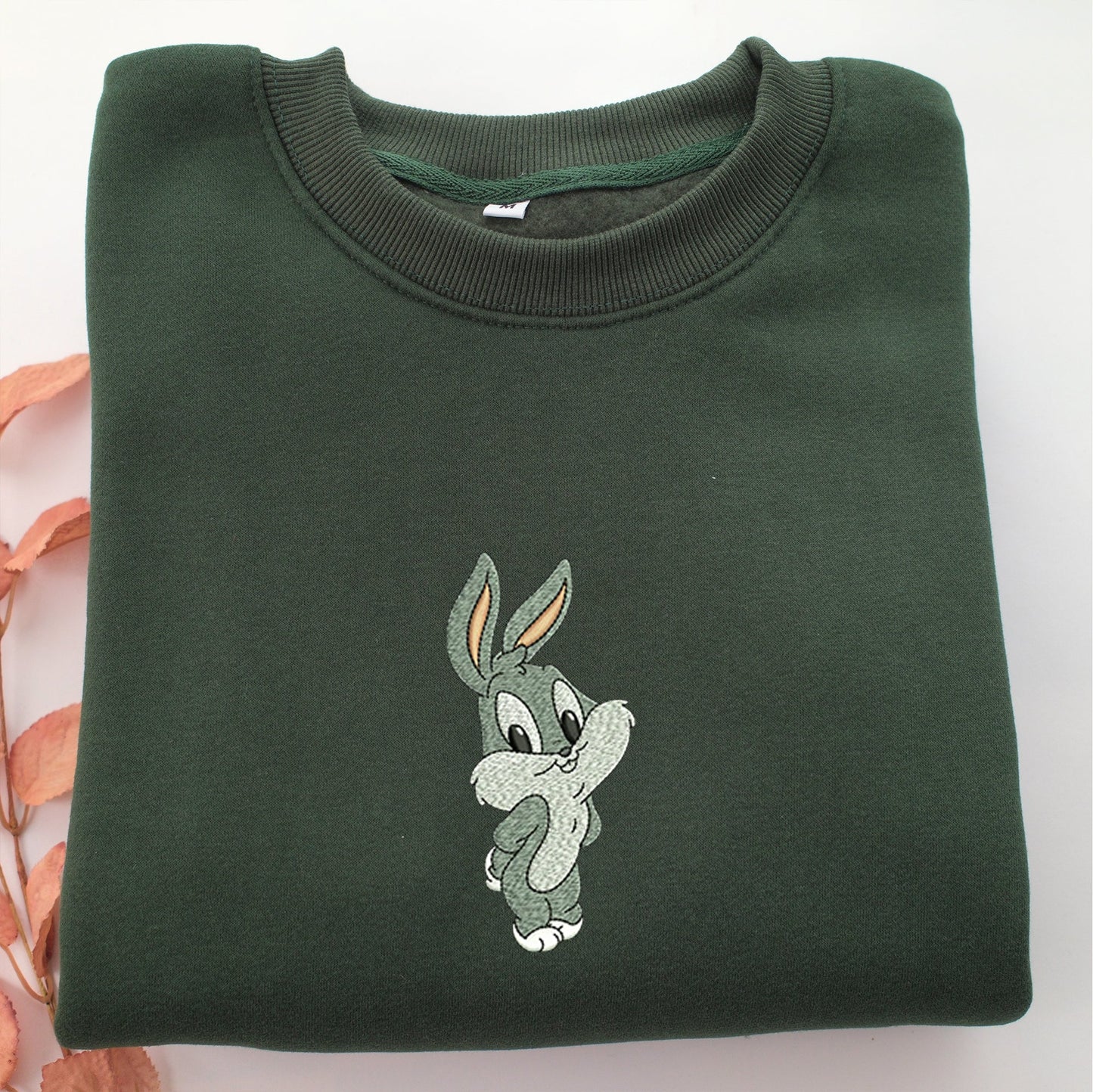 Chibi Bugs Bunny Embroidery, Disneyland Embroidered Sweatshirt, Movie Disney Inspired, Valentine's Day Gifts Idea For Him Her