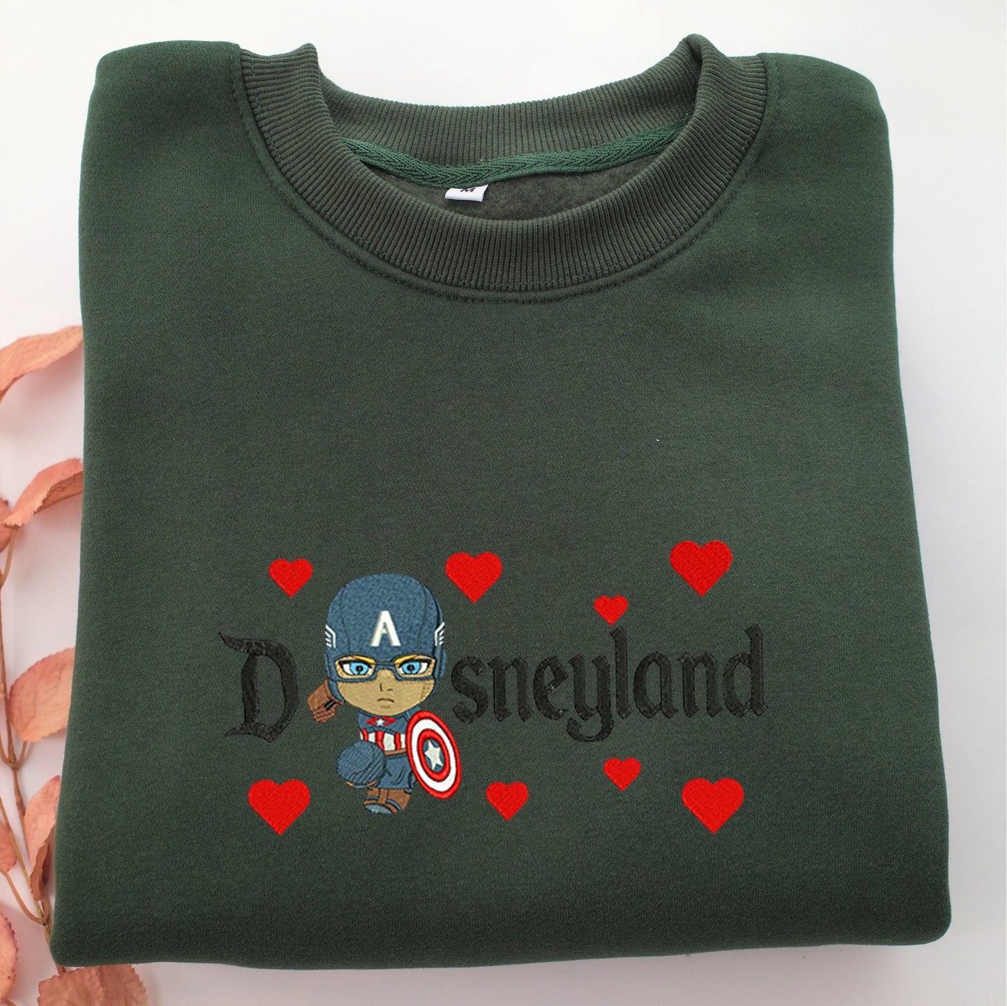 Chibi Captain America Disneyland Embroidery, Disneyland Embroidered Sweatshirt, Movie Disney Inspired, Valentine's Day Gifts Idea For Him Her