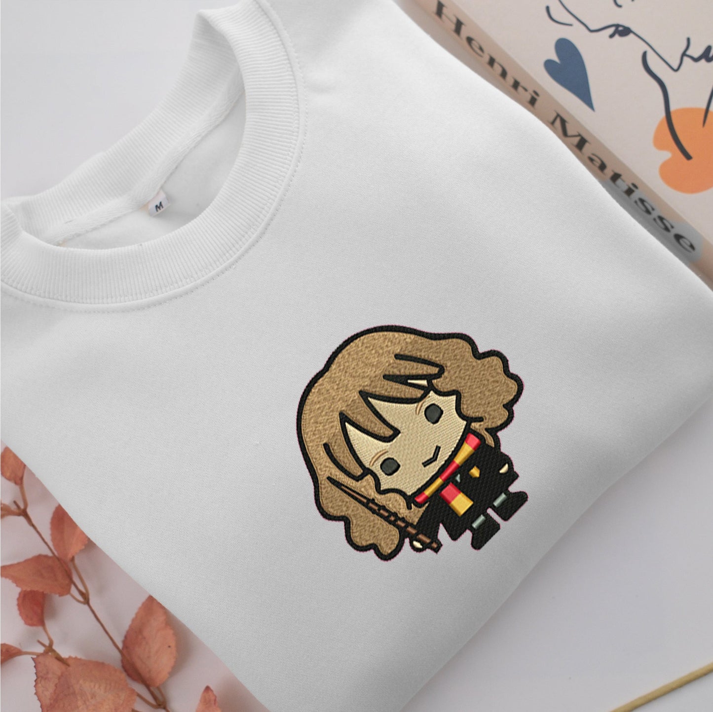 Chibi Hermione Granger v2 Embroidery, Disneyland Embroidered Sweatshirt, Movie Disney Inspired, Valentine's Day Gifts Idea For Him Her